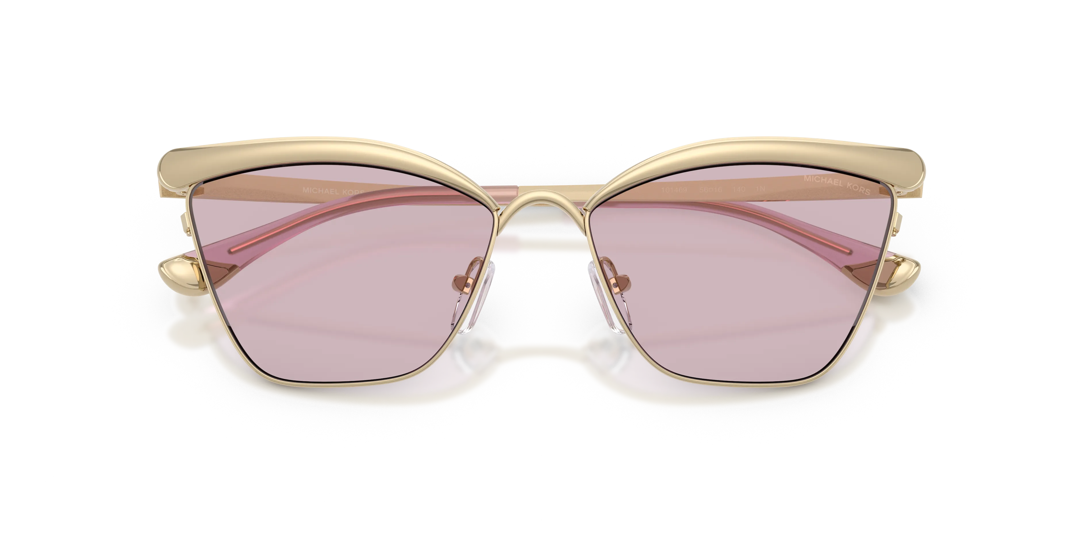 Michael Kors MK1174 SCOTTSDALE 101469 Occhiali da sole Metallo Oro Viola Cat Eye Normale - immagine 2