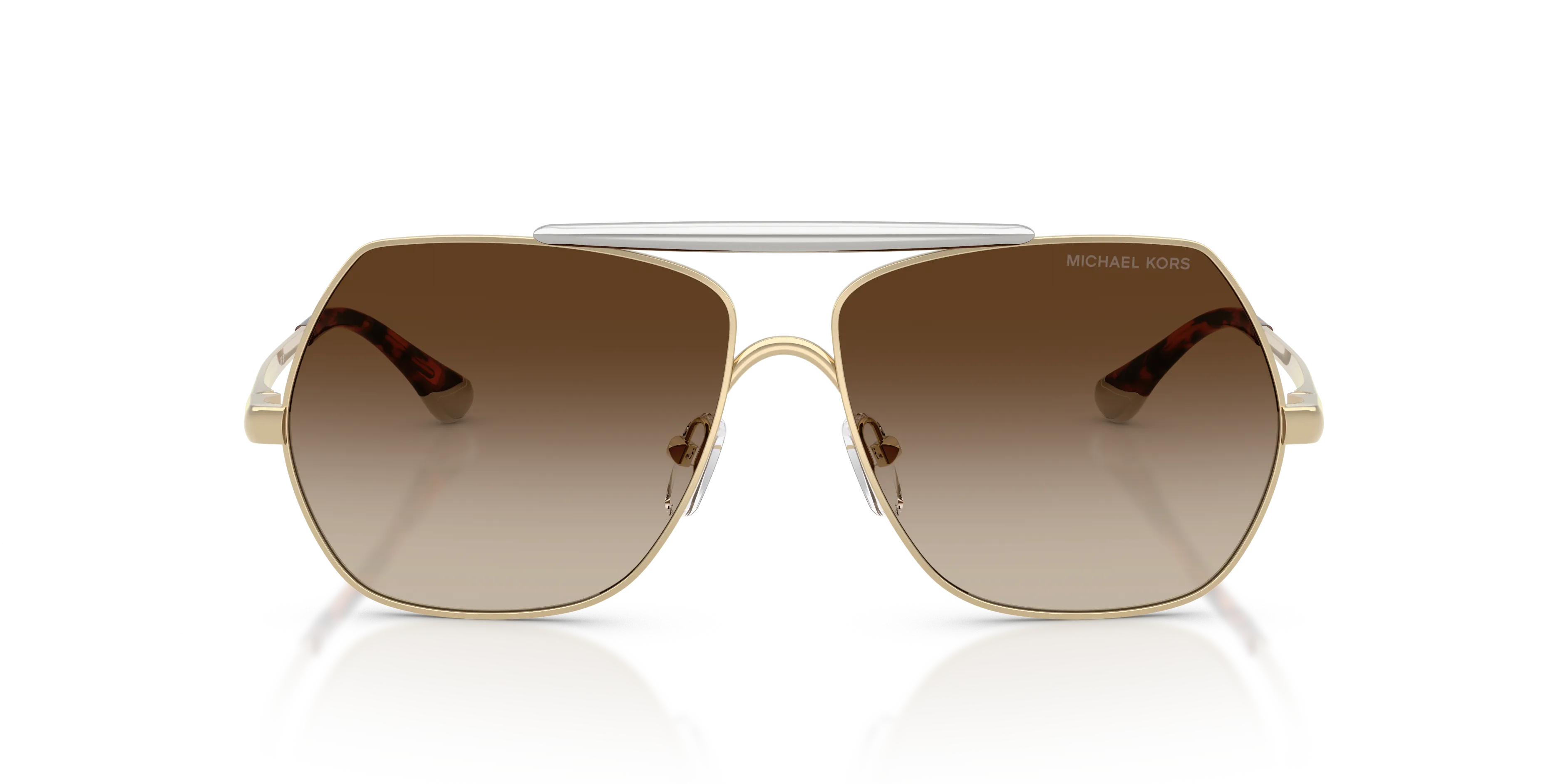 Michael Kors MK1173 DENVER 101413 Occhiali da sole Metallo Oro Pilot Normale Sfumato - immagine 3
