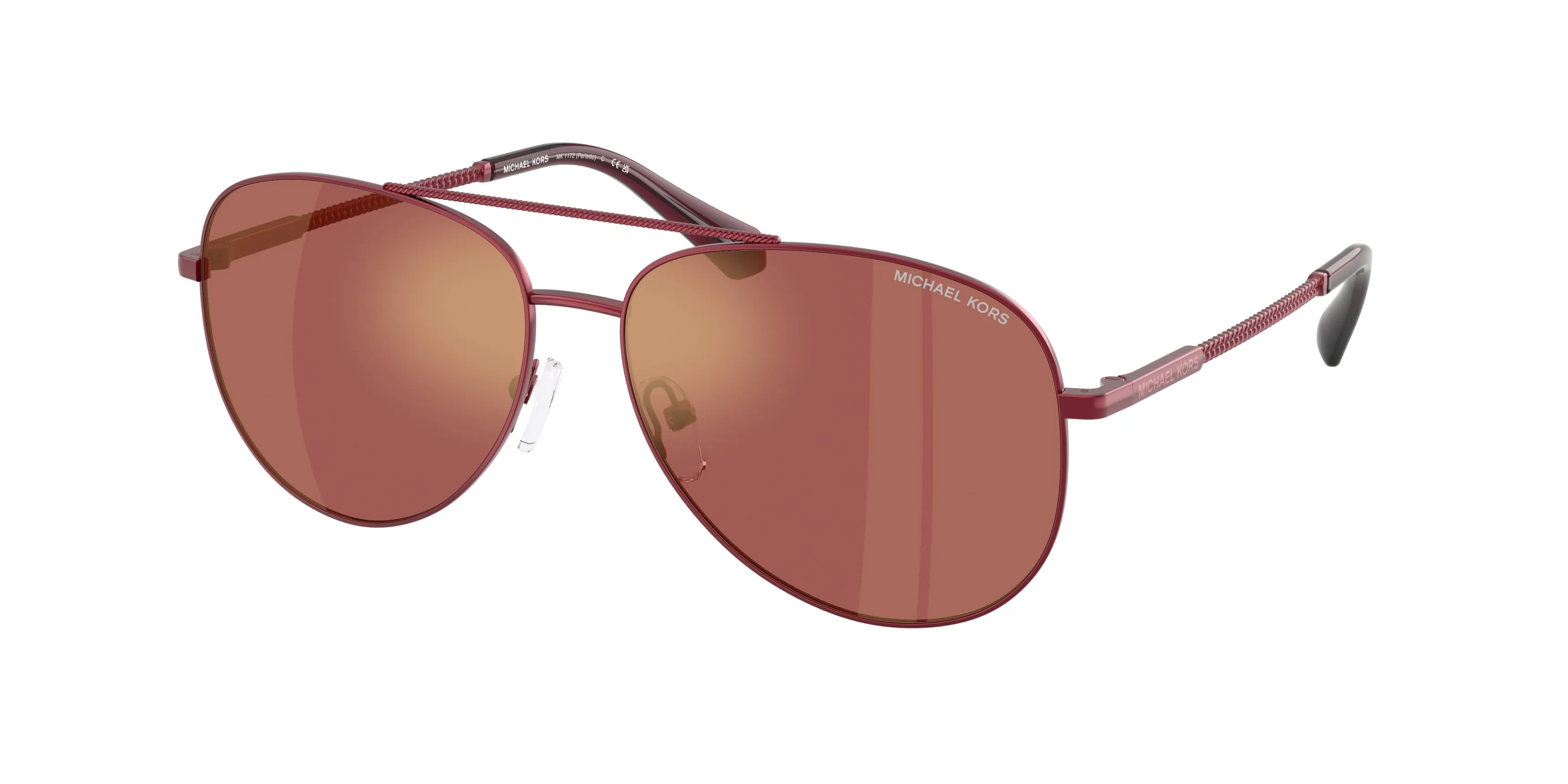Michael Kors MK1172 PERLEDO 1904E4 Occhiali da sole Metallo Viola Viola Pilot Normale - immagine 1