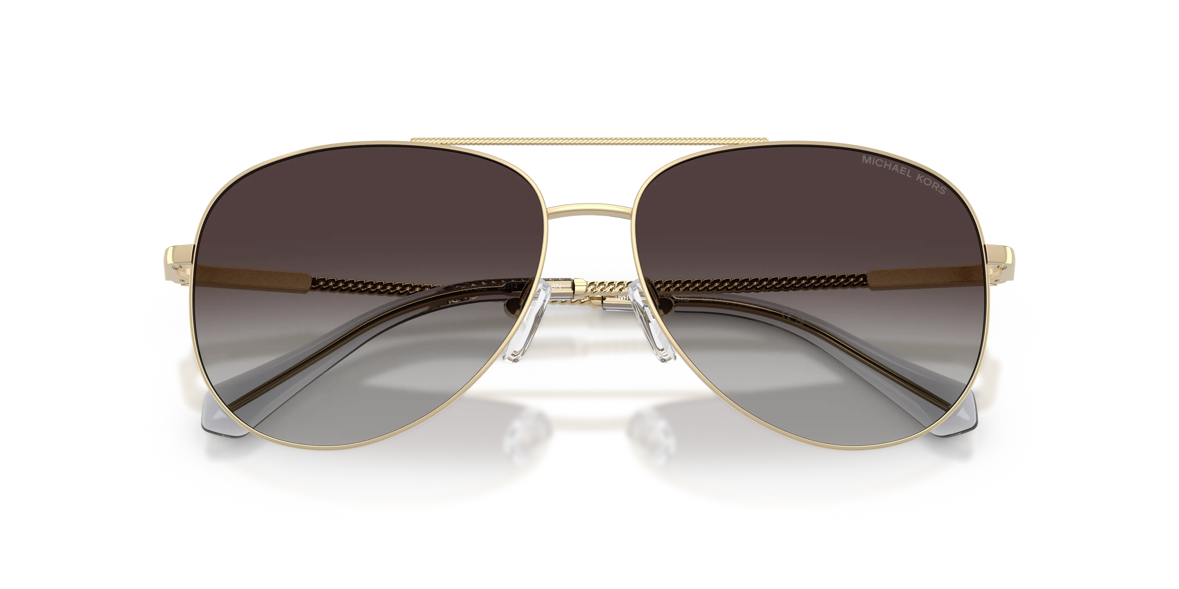 Michael Kors MK1172 PERLEDO 10148G Occhiali da sole Metallo Oro Grigio Pilot Normale Sfumato - immagine 2