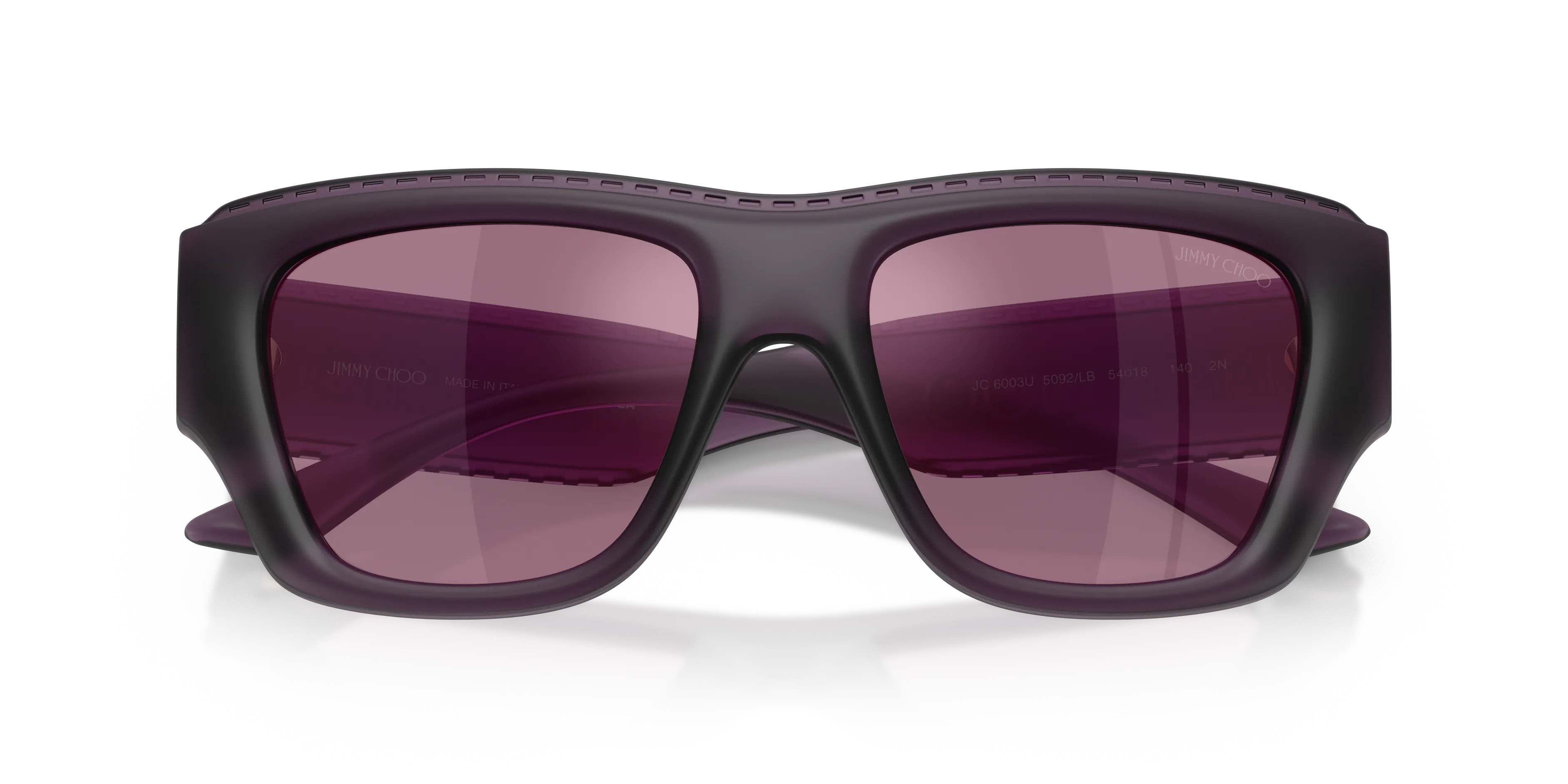 Jimmy Choo JC6003U 5092LB Occhiali da sole Iniettato Viola Viola Squadrata Specchiate - immagine 2