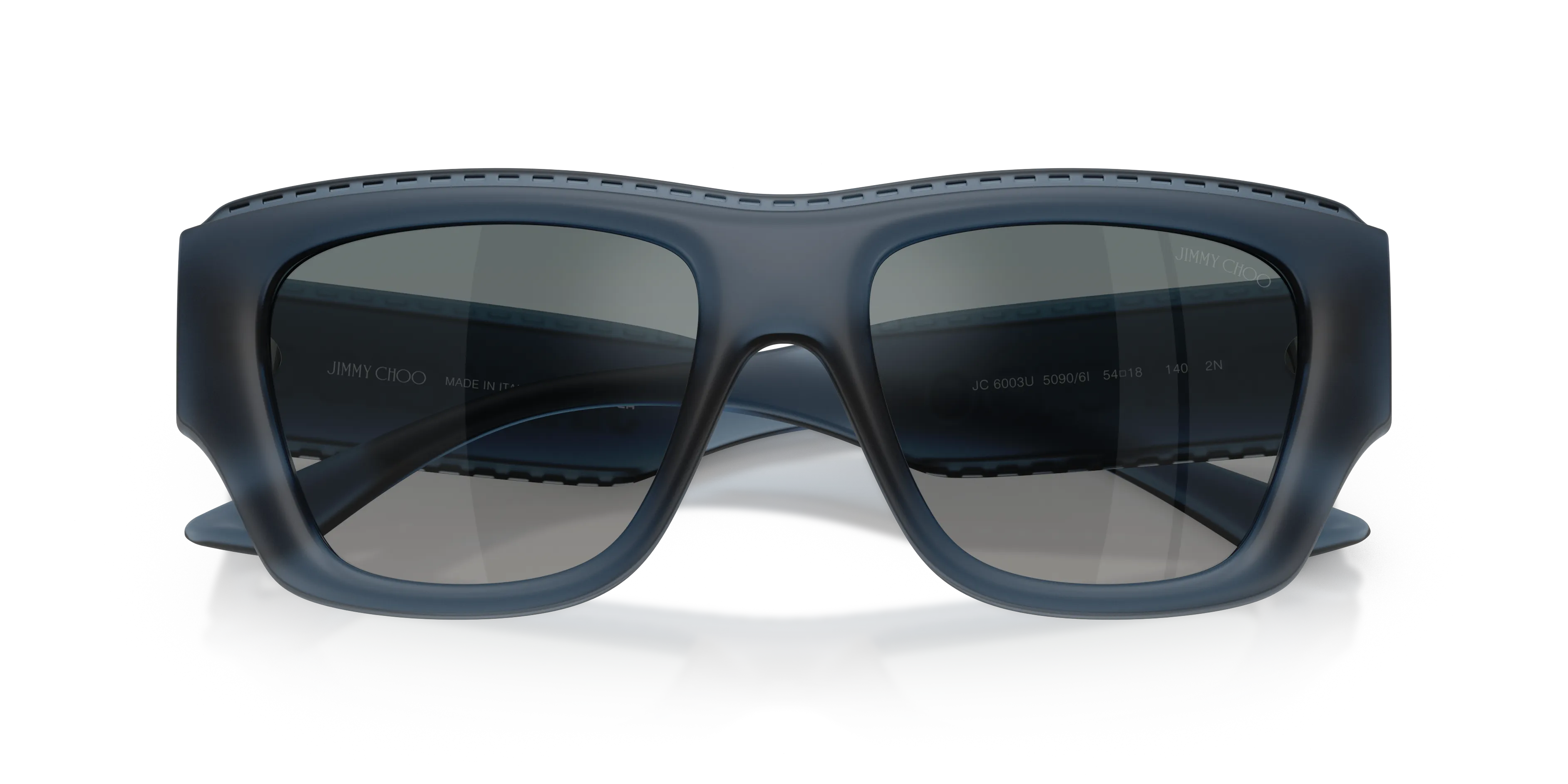 Jimmy Choo JC6003U 50906I Occhiali da sole Iniettato Blu Blu Squadrata Normale Sfumato - immagine 2