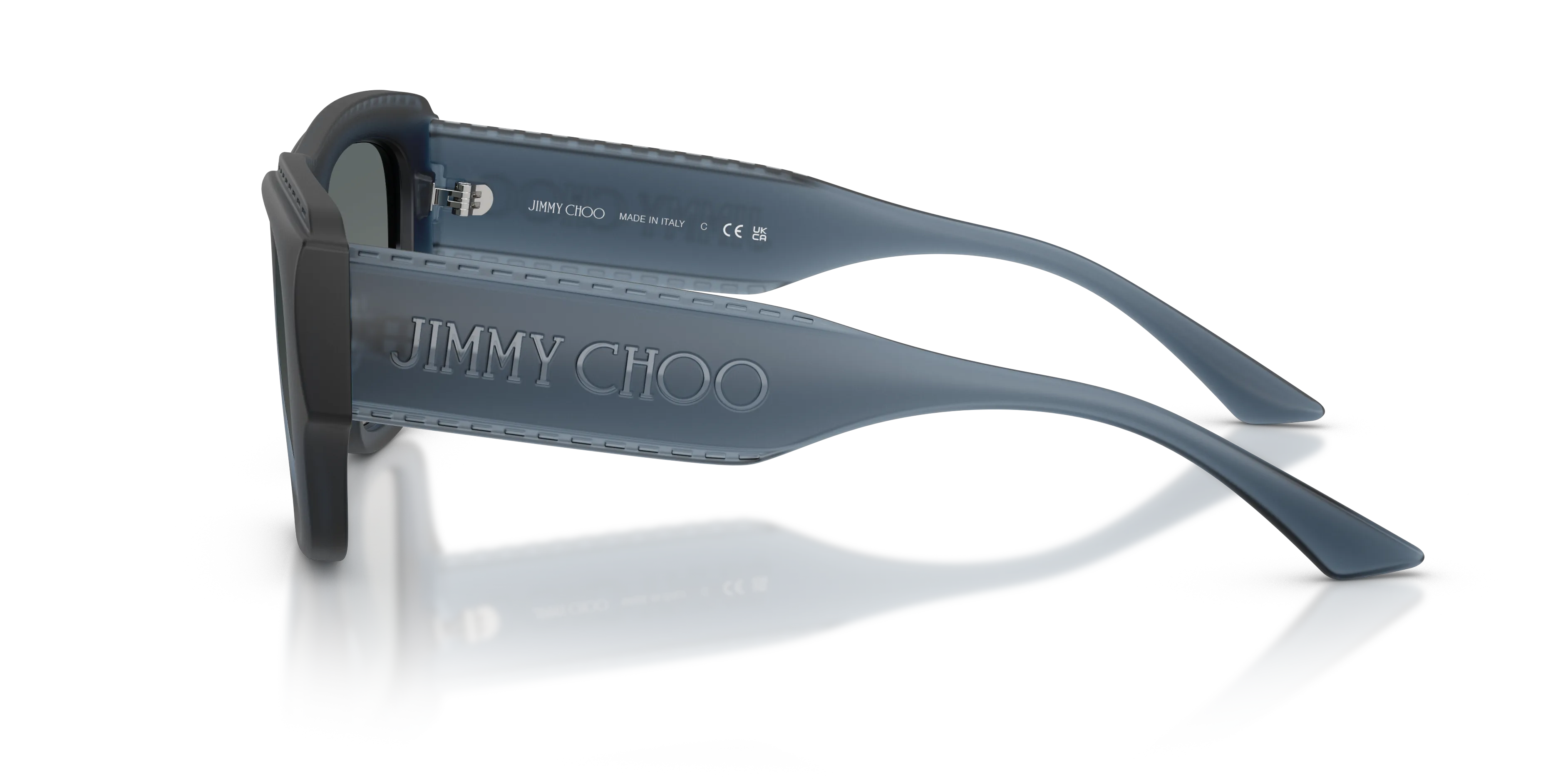 Jimmy Choo JC6003U 50906I Occhiali da sole Iniettato Blu Blu Squadrata Normale Sfumato - immagine 4