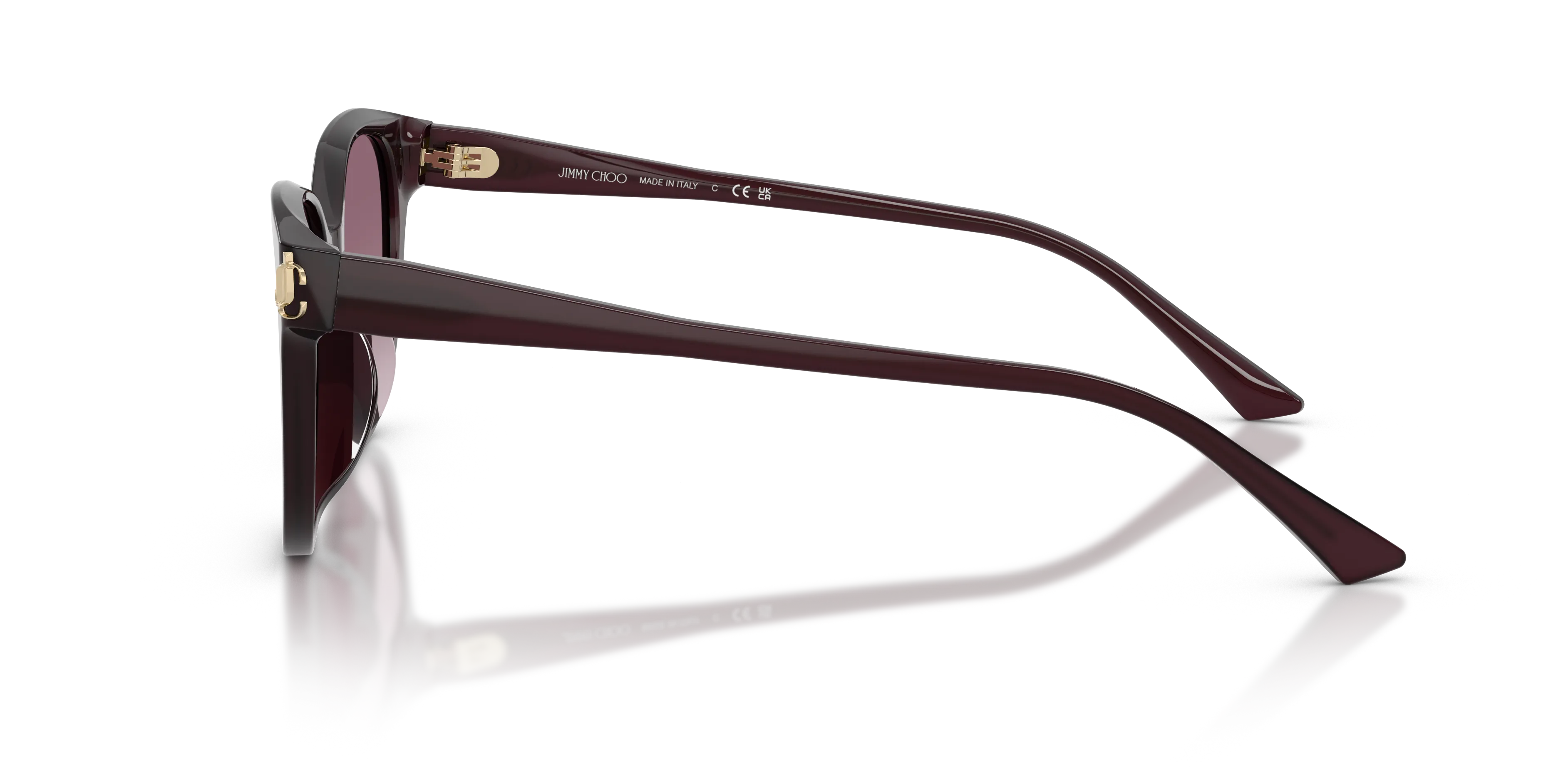 Jimmy Choo JC5057D 50866X Occhiali da sole Acetato Viola Viola Pantos Normale Sfumato - immagine 4