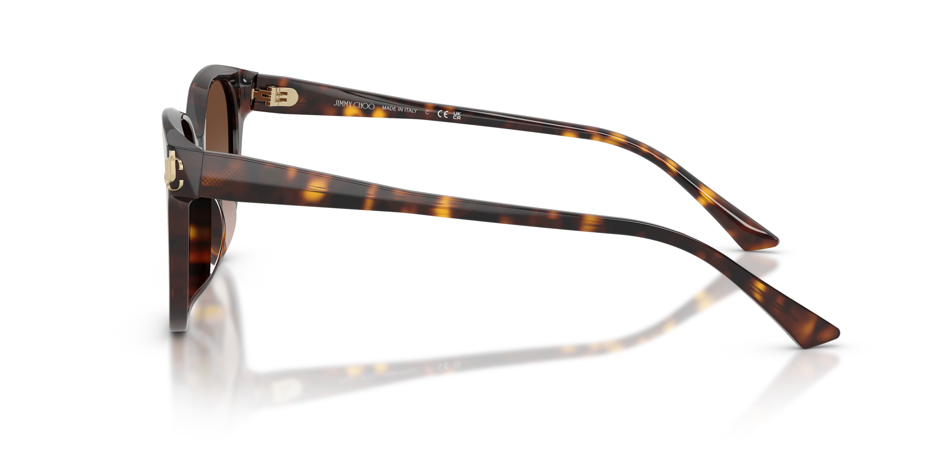 Jimmy Choo JC5057D 500213 Occhiali da sole Acetato Tartaruga Marrone Pantos Normale Sfumato - immagine 4