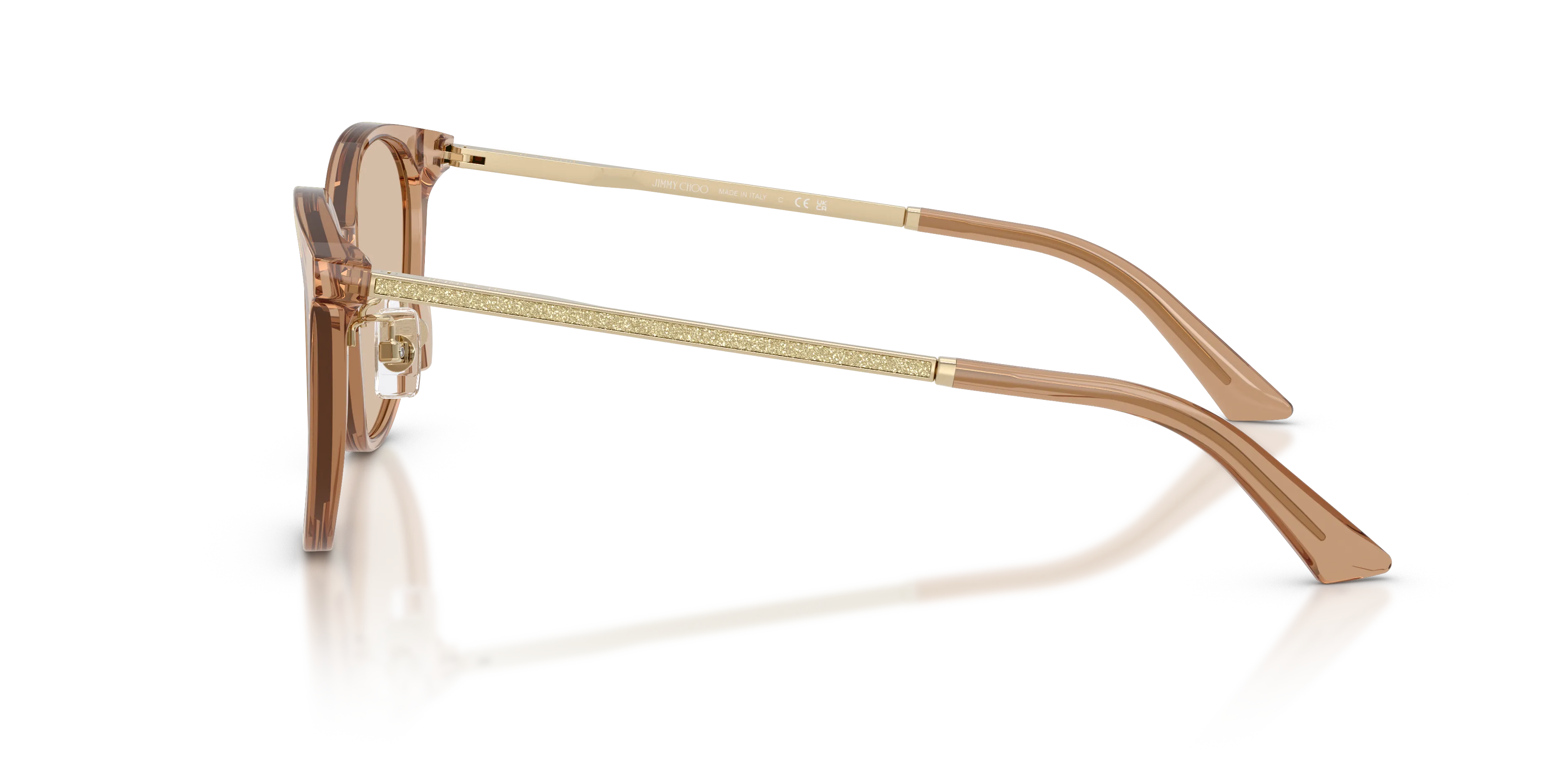 Jimmy Choo JC5056JD 507693 Occhiali da sole Acetato Marrone Marrone Pantos Normale - immagine 4