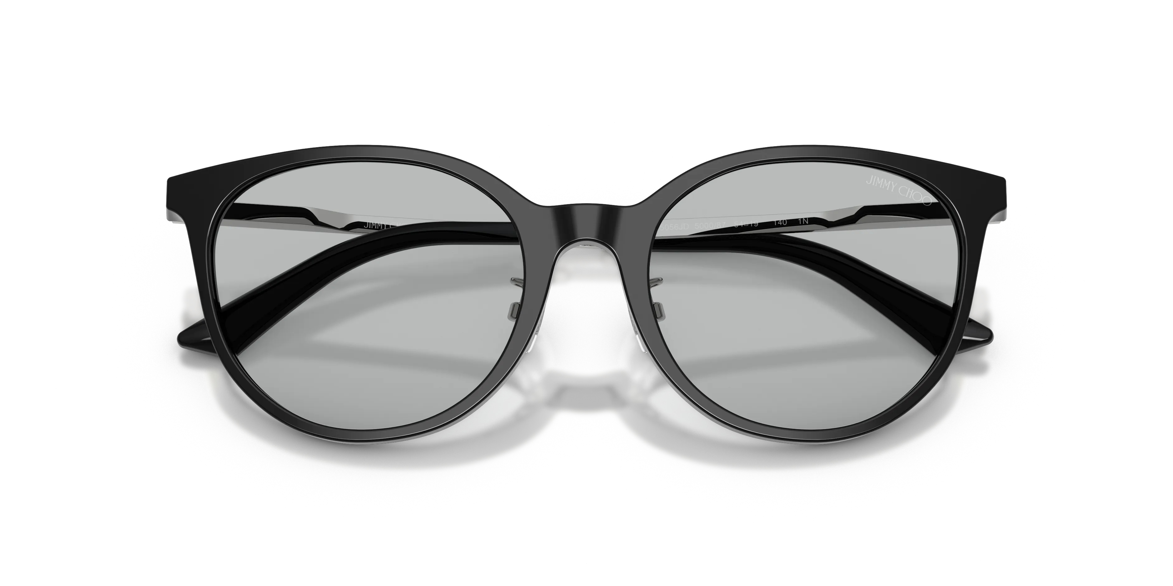 Jimmy Choo JC5056JD 500087 Occhiali da sole Acetato Nero Grigio Pantos Normale - immagine 2