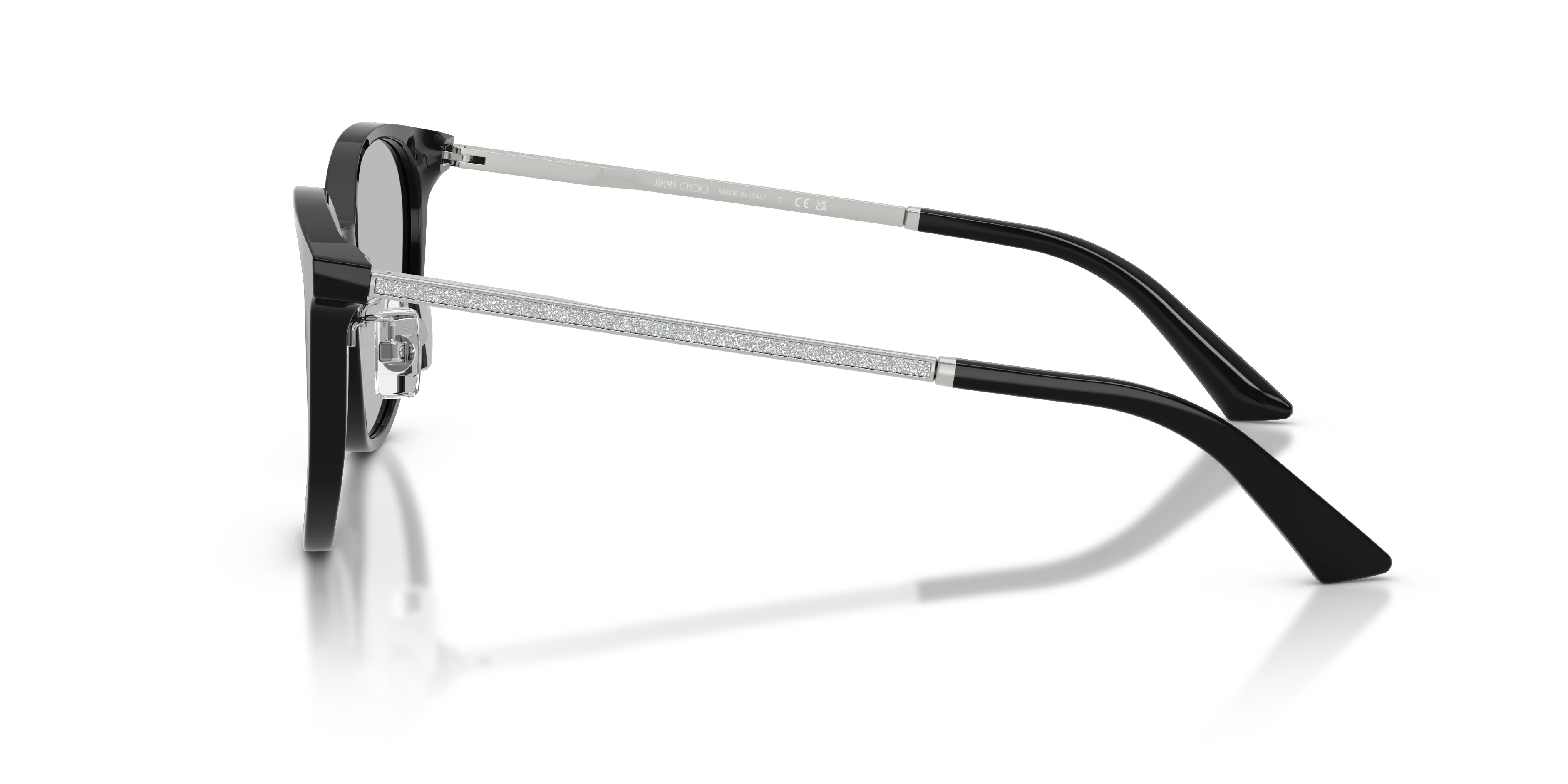 Jimmy Choo JC5056JD 500087 Occhiali da sole Acetato Nero Grigio Pantos Normale - immagine 4