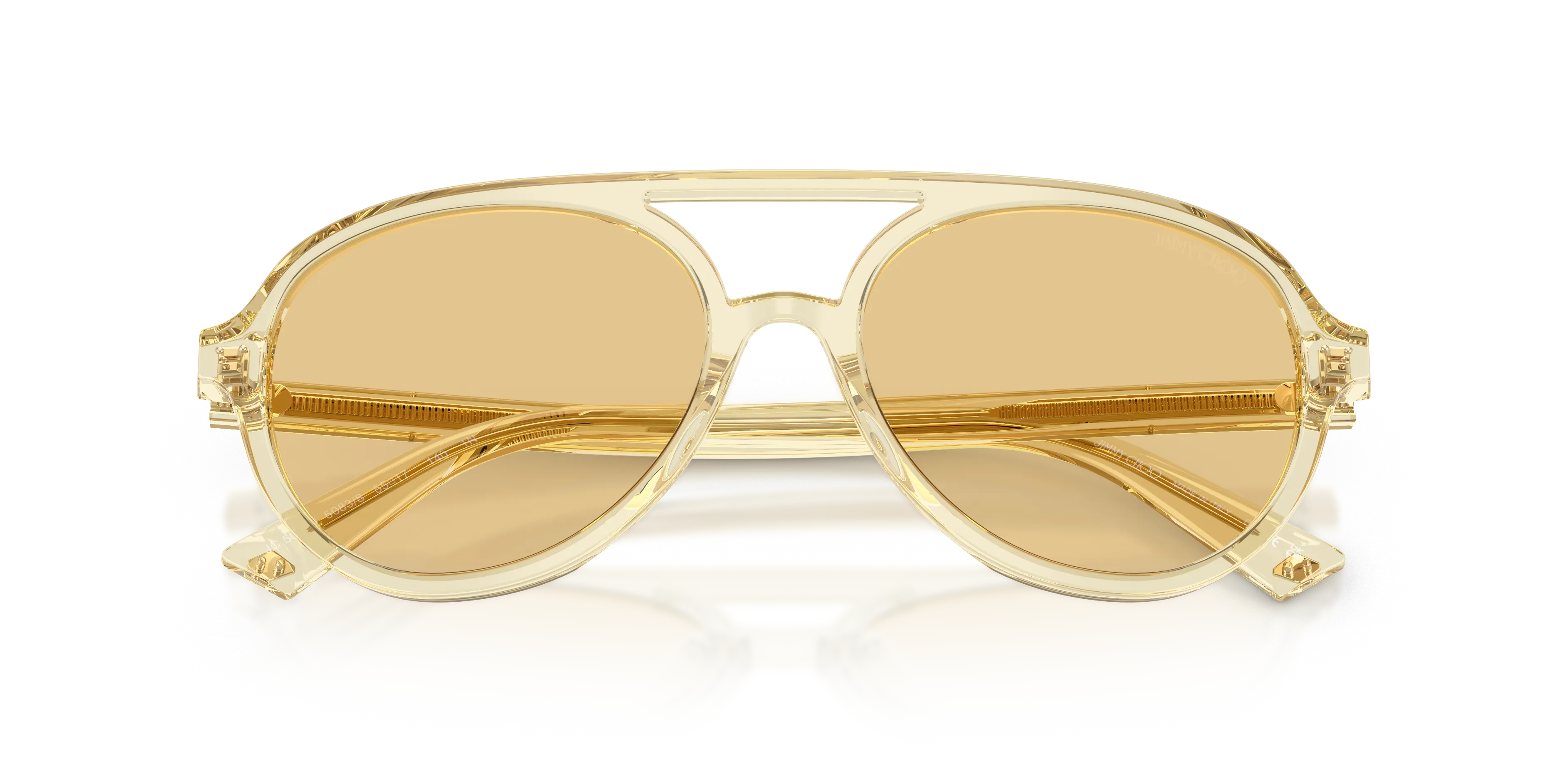Jimmy Choo JC5055U 5083/8 Occhiali da sole Acetato Giallo Giallo Pilot Normale - immagine 2