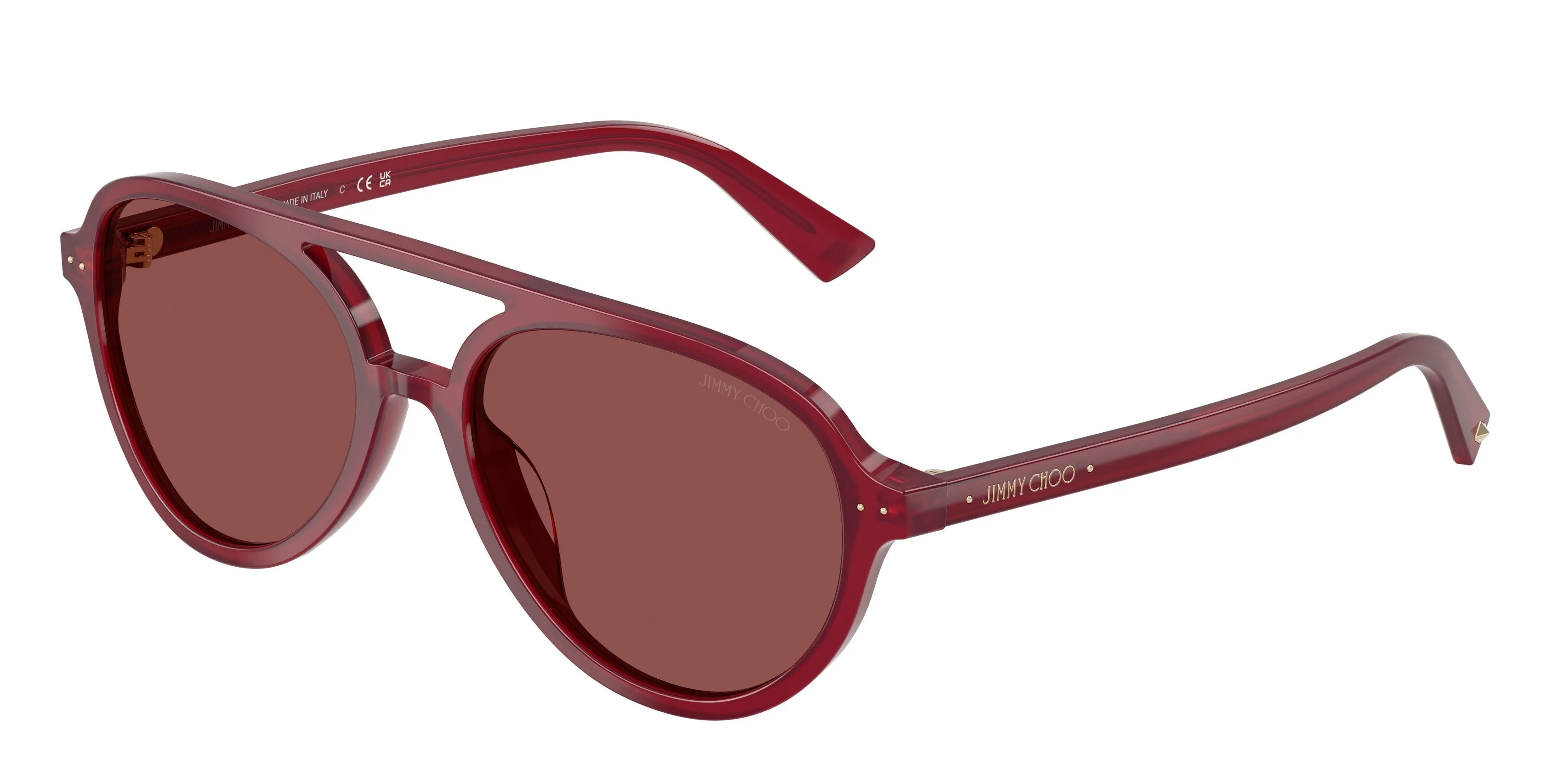 Jimmy Choo JC5055U 508175 Occhiali da sole Acetato Rosso Viola Pilot Normale - immagine 1