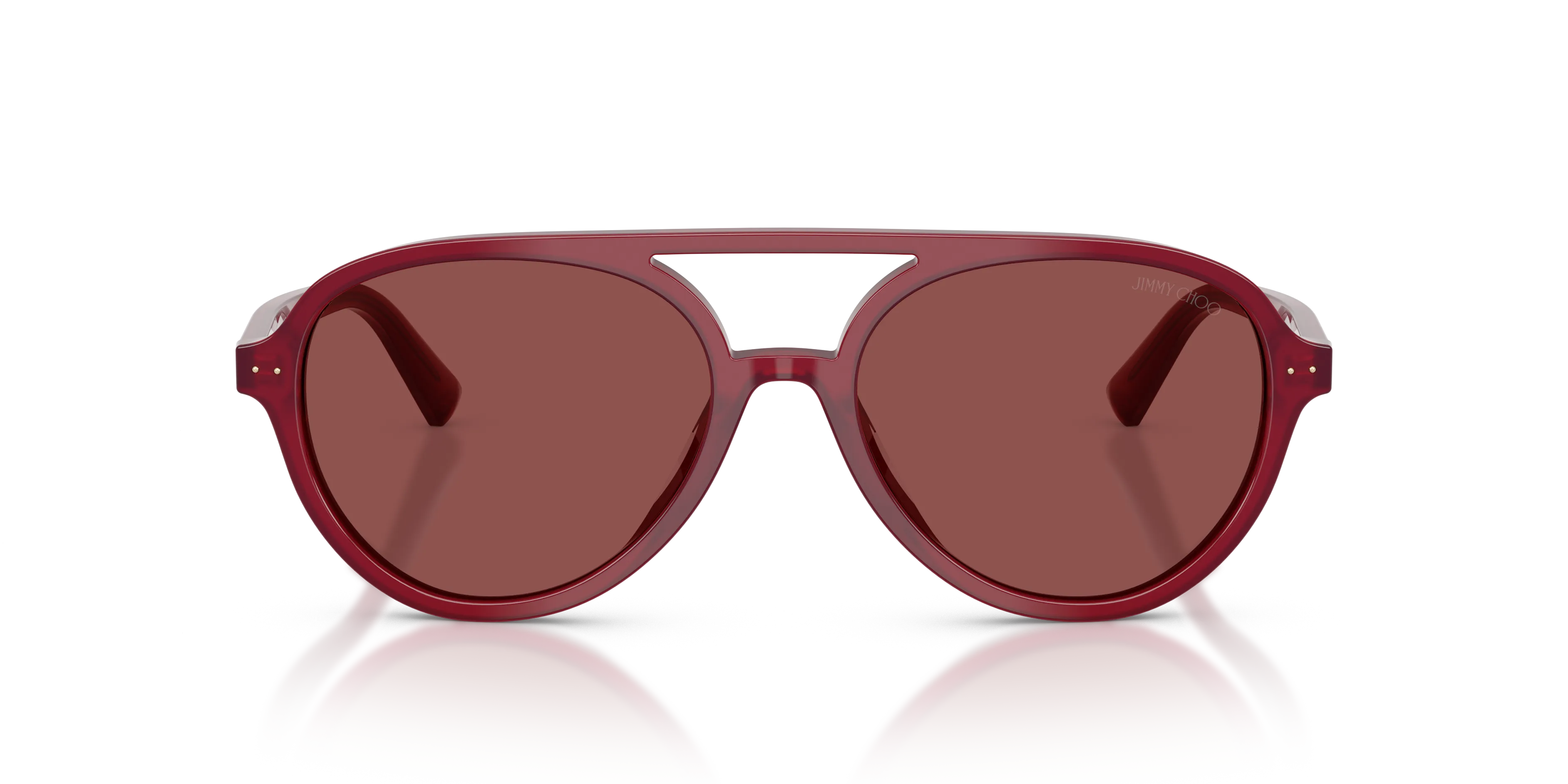Jimmy Choo JC5055U 508175 Occhiali da sole Acetato Rosso Viola Pilot Normale - immagine 3