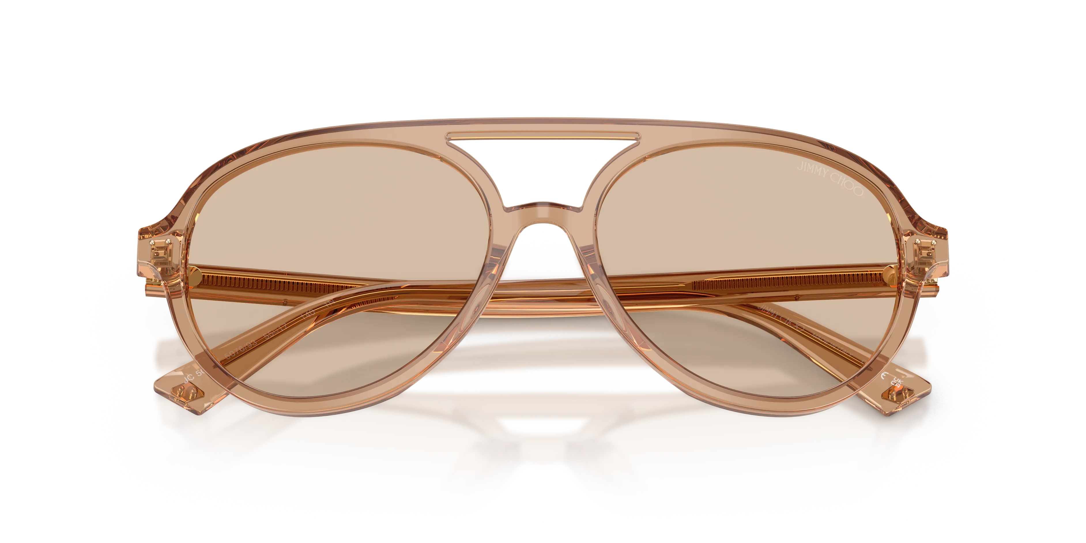 Jimmy Choo JC5055U 507693 Occhiali da sole Acetato Marrone Marrone Pilot Normale - immagine 2