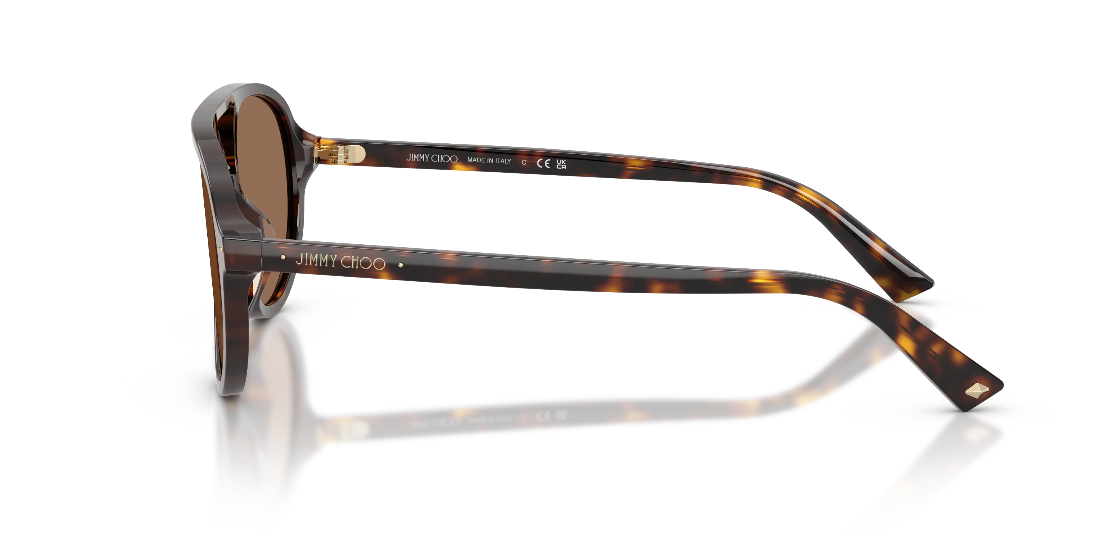 Jimmy Choo JC5055U 500273 Occhiali da sole Acetato Tartaruga Marrone Pilot Normale - immagine 4