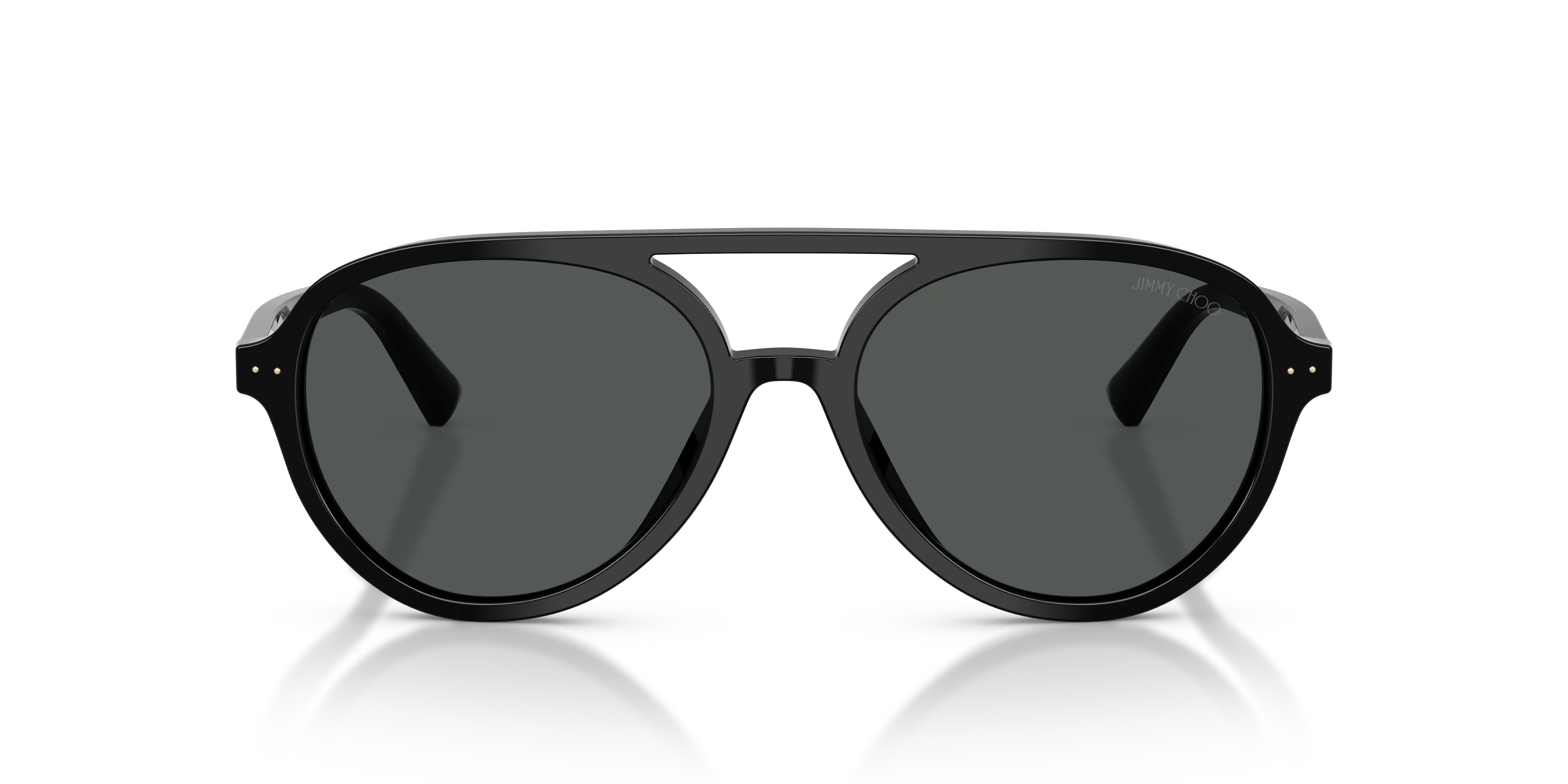 Jimmy Choo JC5055U 500087 Occhiali da sole Acetato Nero Grigio Pilot Normale - immagine 3