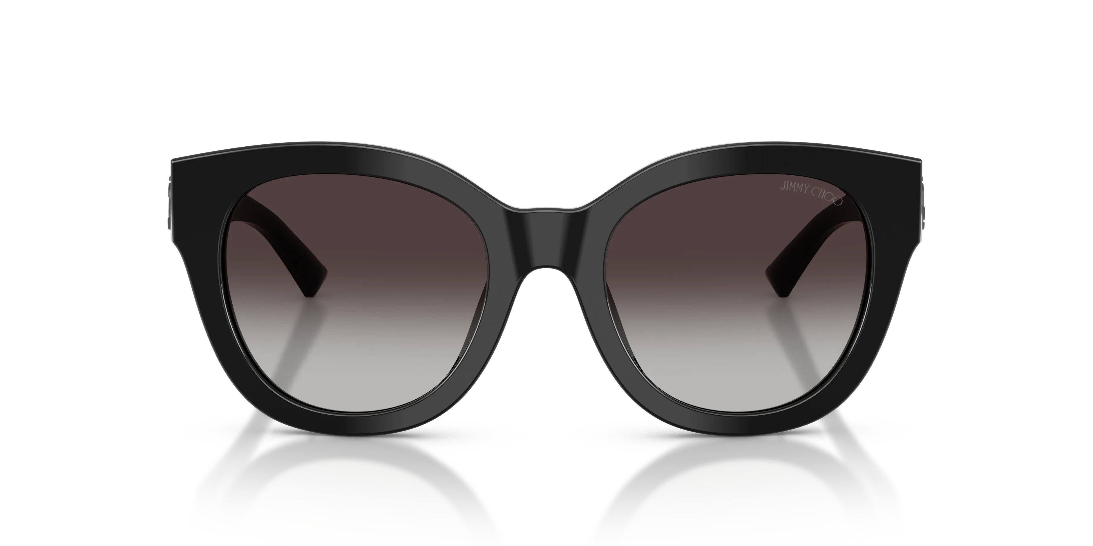Jimmy Choo JC5053 50008G Occhiali da sole Acetato Nero Rotonda Normale Sfumato - immagine 3