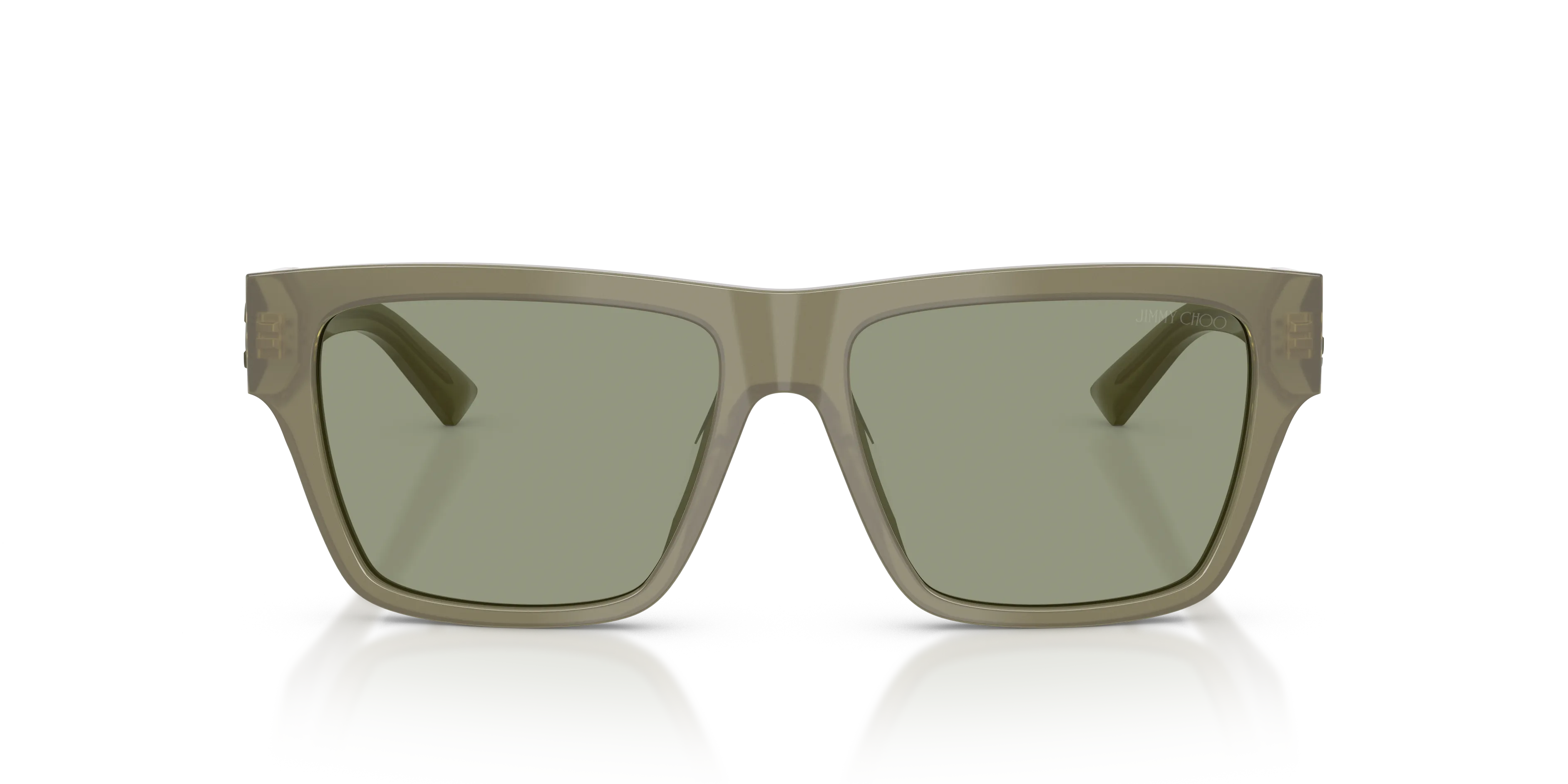 Jimmy Choo JC5052U 5082/2 Occhiali da sole Acetato Verde Verde Squadrata Normale - immagine 3