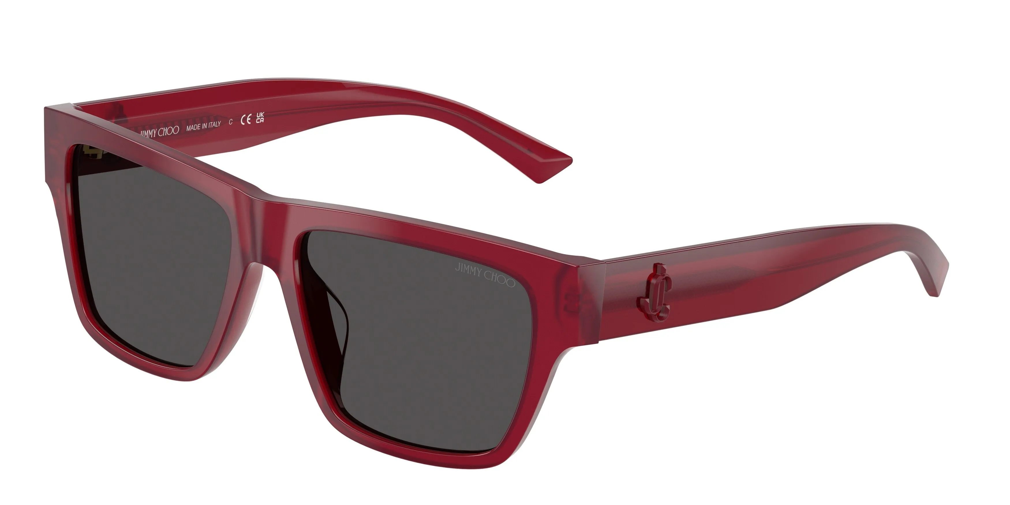 Jimmy Choo JC5052U 508187 Occhiali da sole Acetato Rosso Squadrata Normale - immagine 1