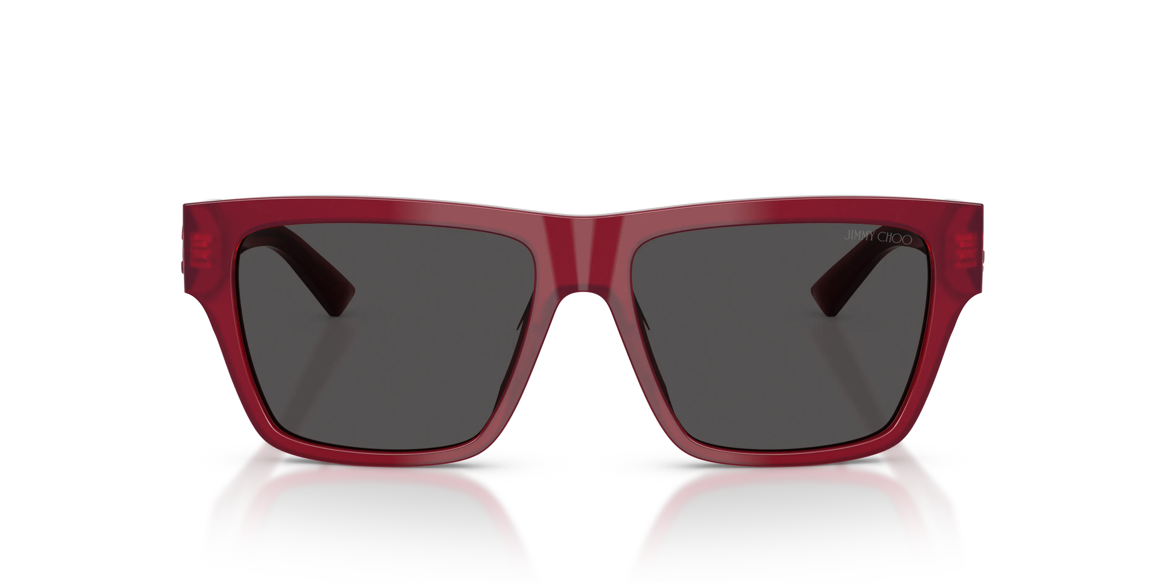 Jimmy Choo JC5052U 508187 Occhiali da sole Acetato Rosso Squadrata Normale - immagine 3