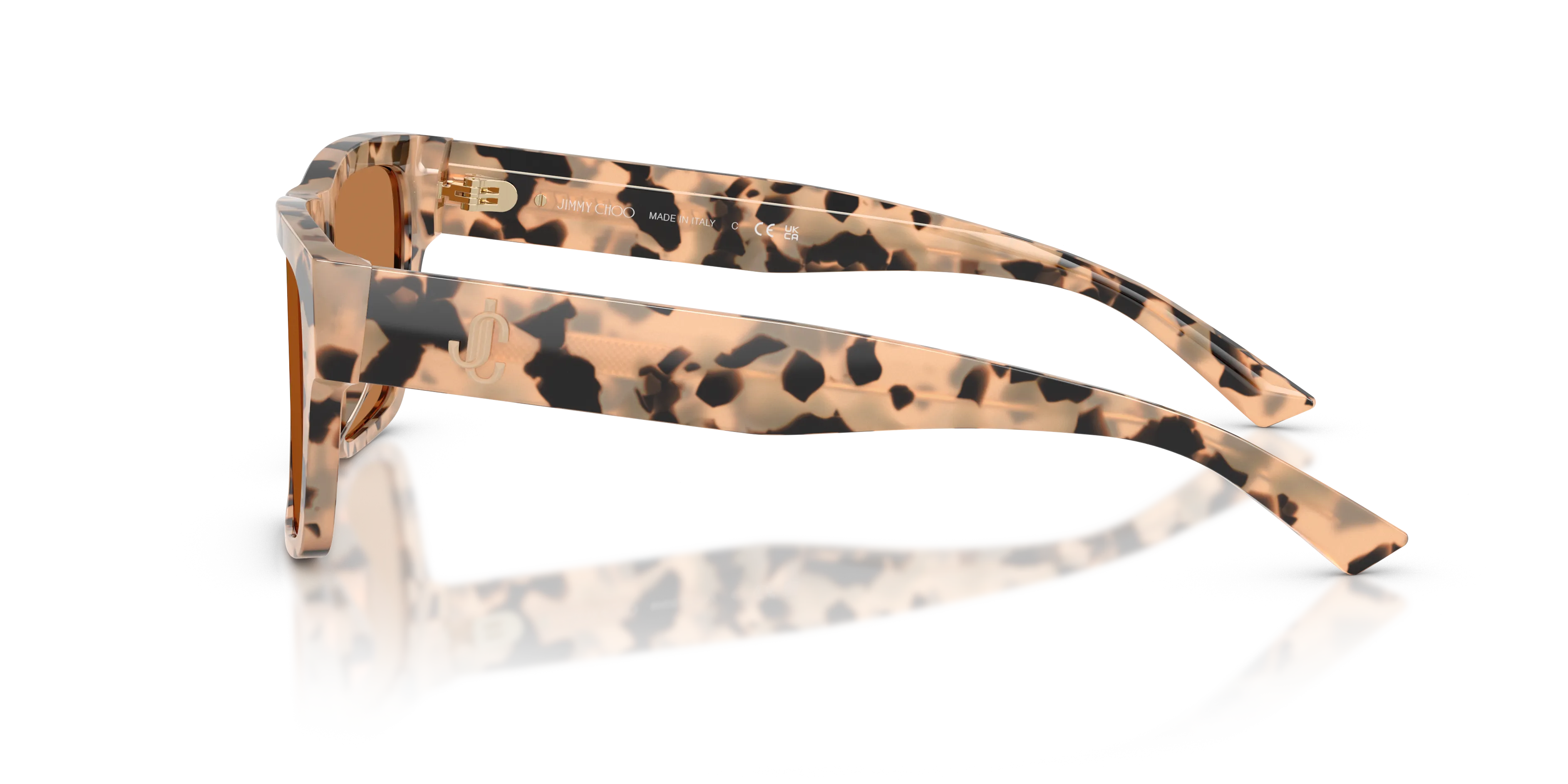 Jimmy Choo JC5052U 508073 Occhiali da sole Acetato Tartaruga Marrone Squadrata Normale - immagine 4