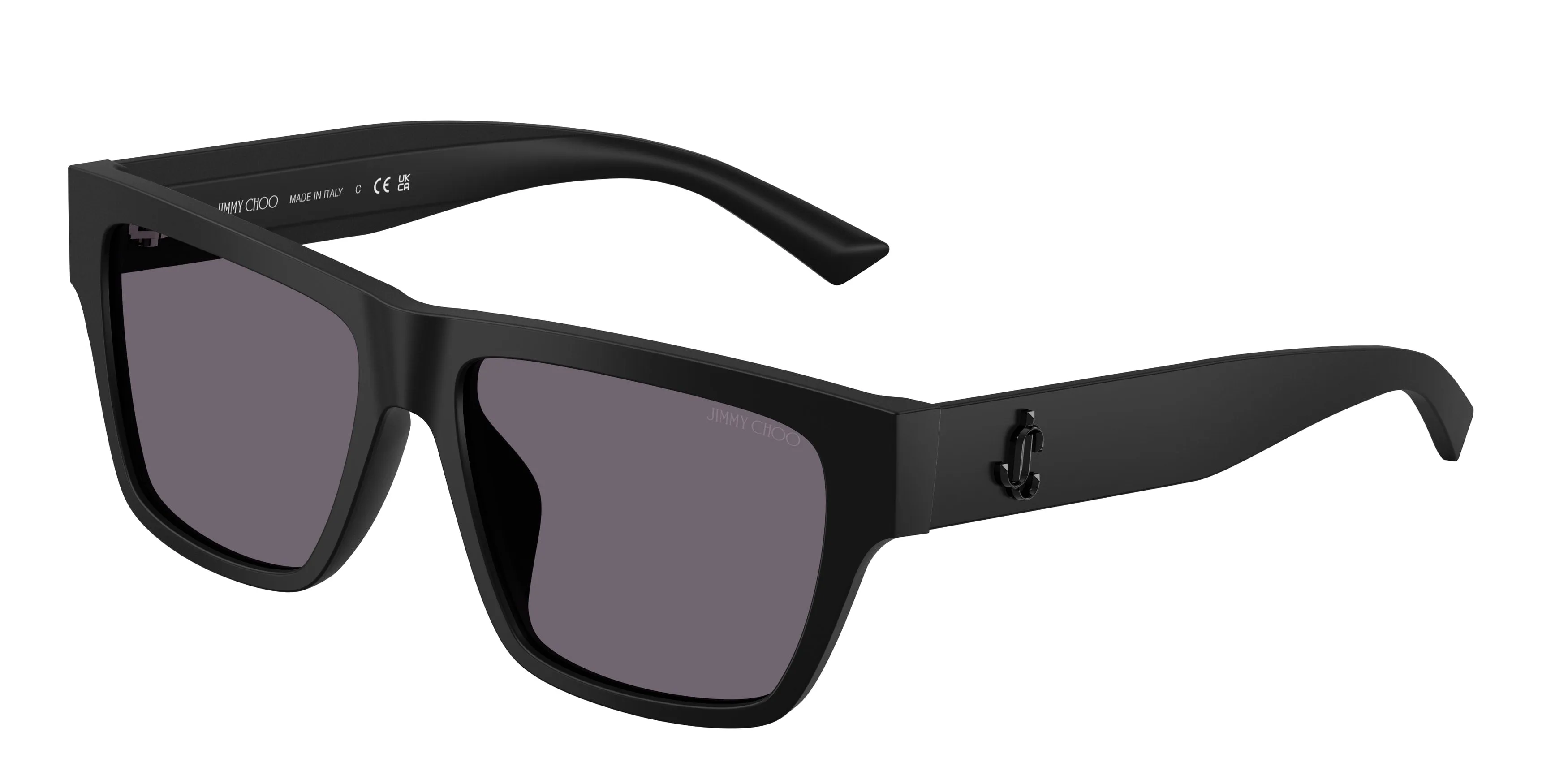 Jimmy Choo JC5052U 50011A Occhiali da sole Acetato Nero Viola Squadrata Normale - immagine 1