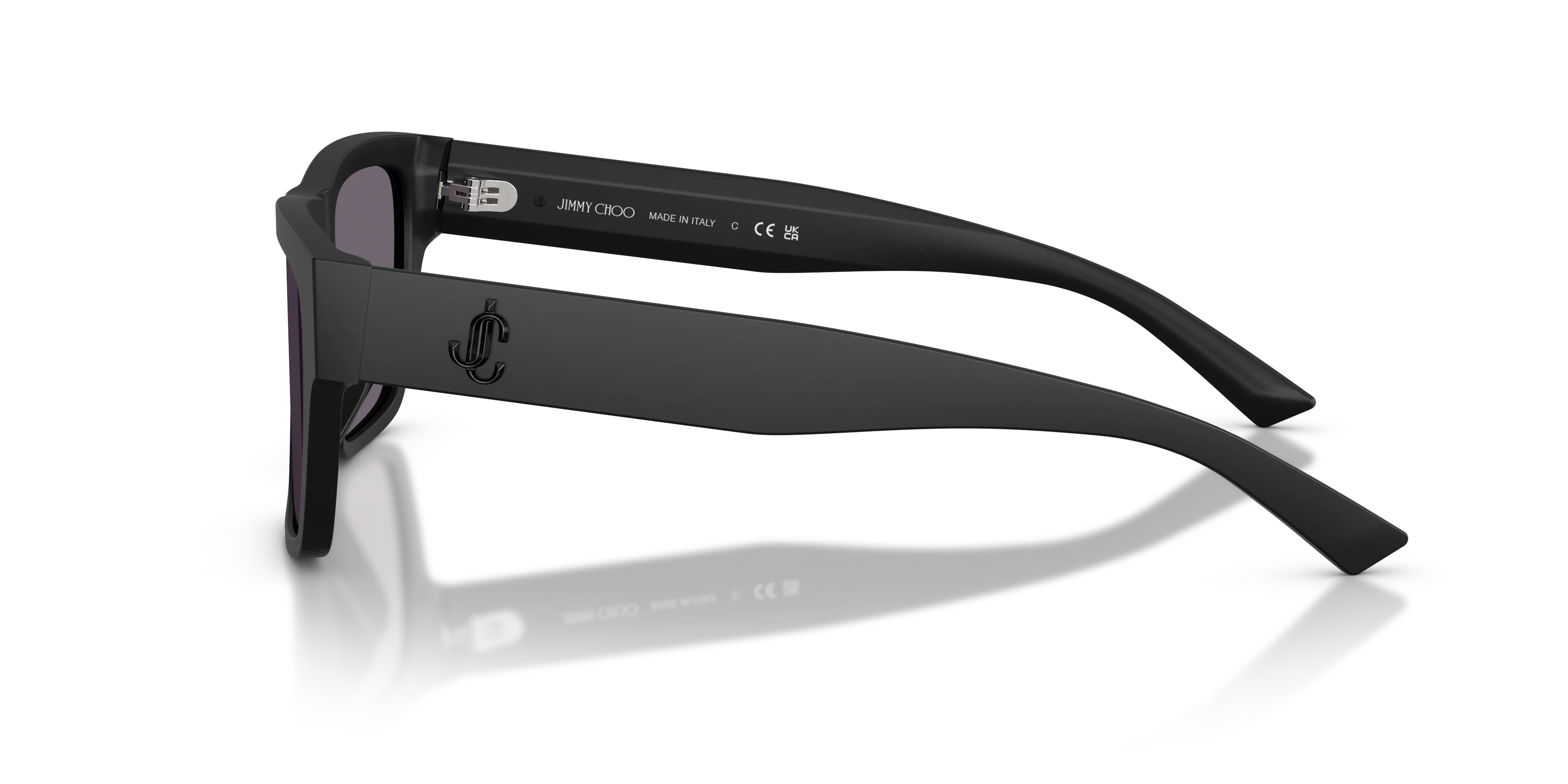 Jimmy Choo JC5052U 50011A Occhiali da sole Acetato Nero Viola Squadrata Normale - immagine 4