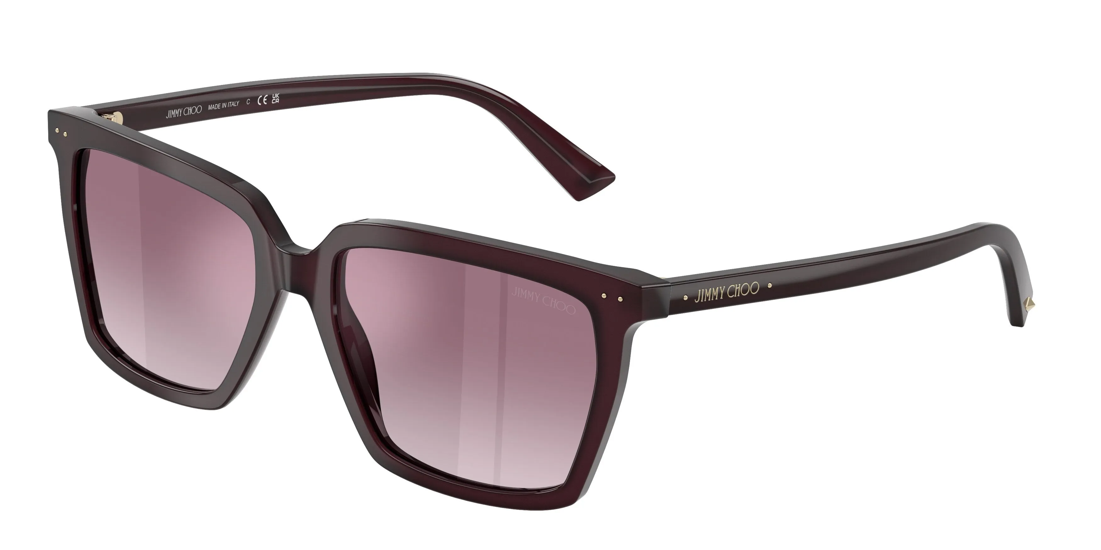 Jimmy Choo JC5051 50866X Occhiali da sole Acetato Viola Viola Squadrata Normale Sfumato - immagine 1