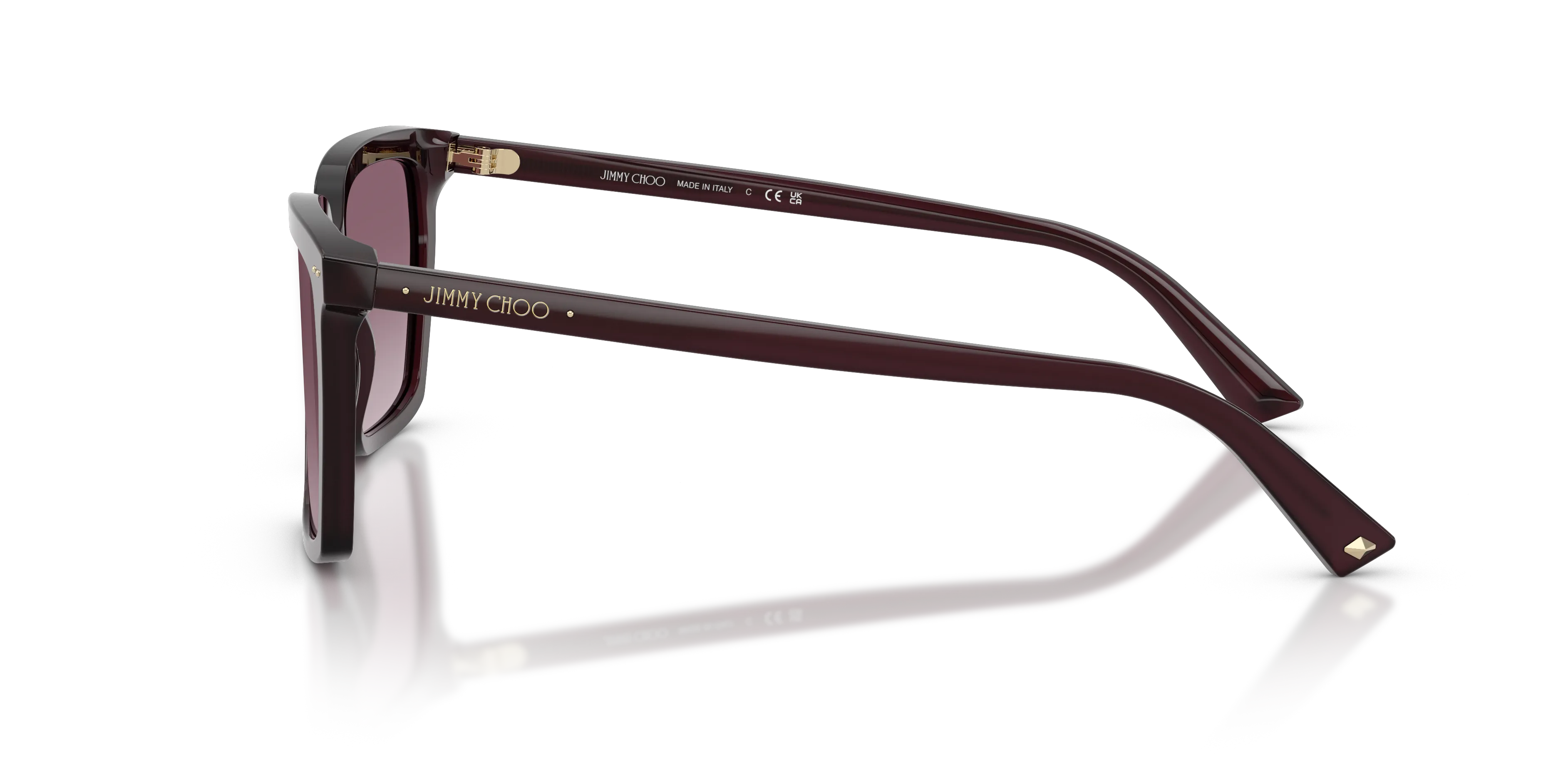 Jimmy Choo JC5051 50866X Occhiali da sole Acetato Viola Viola Squadrata Normale Sfumato - immagine 4