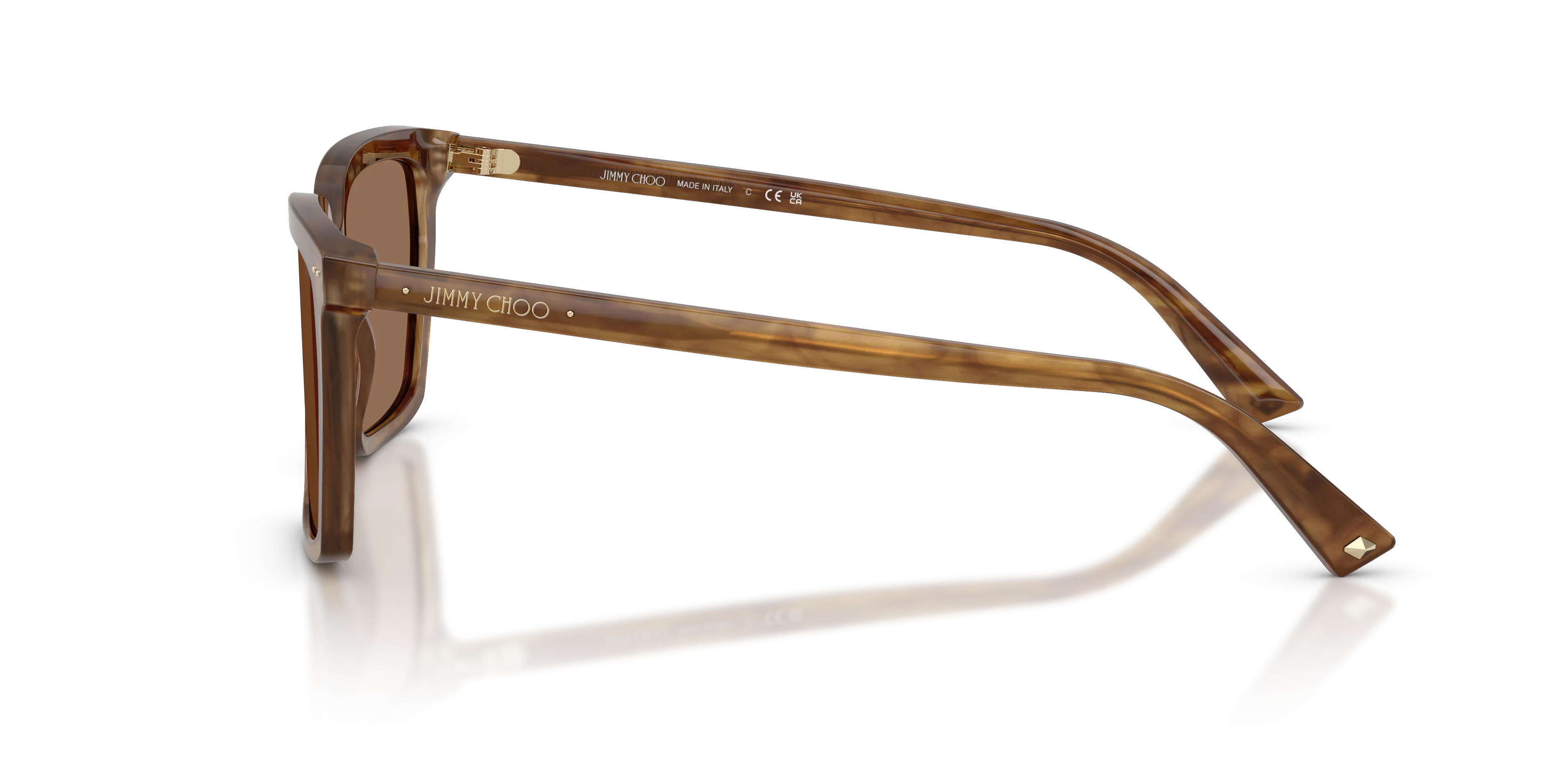 Jimmy Choo JC5051 508573 Occhiali da sole Acetato Marrone Marrone Squadrata Normale - immagine 4
