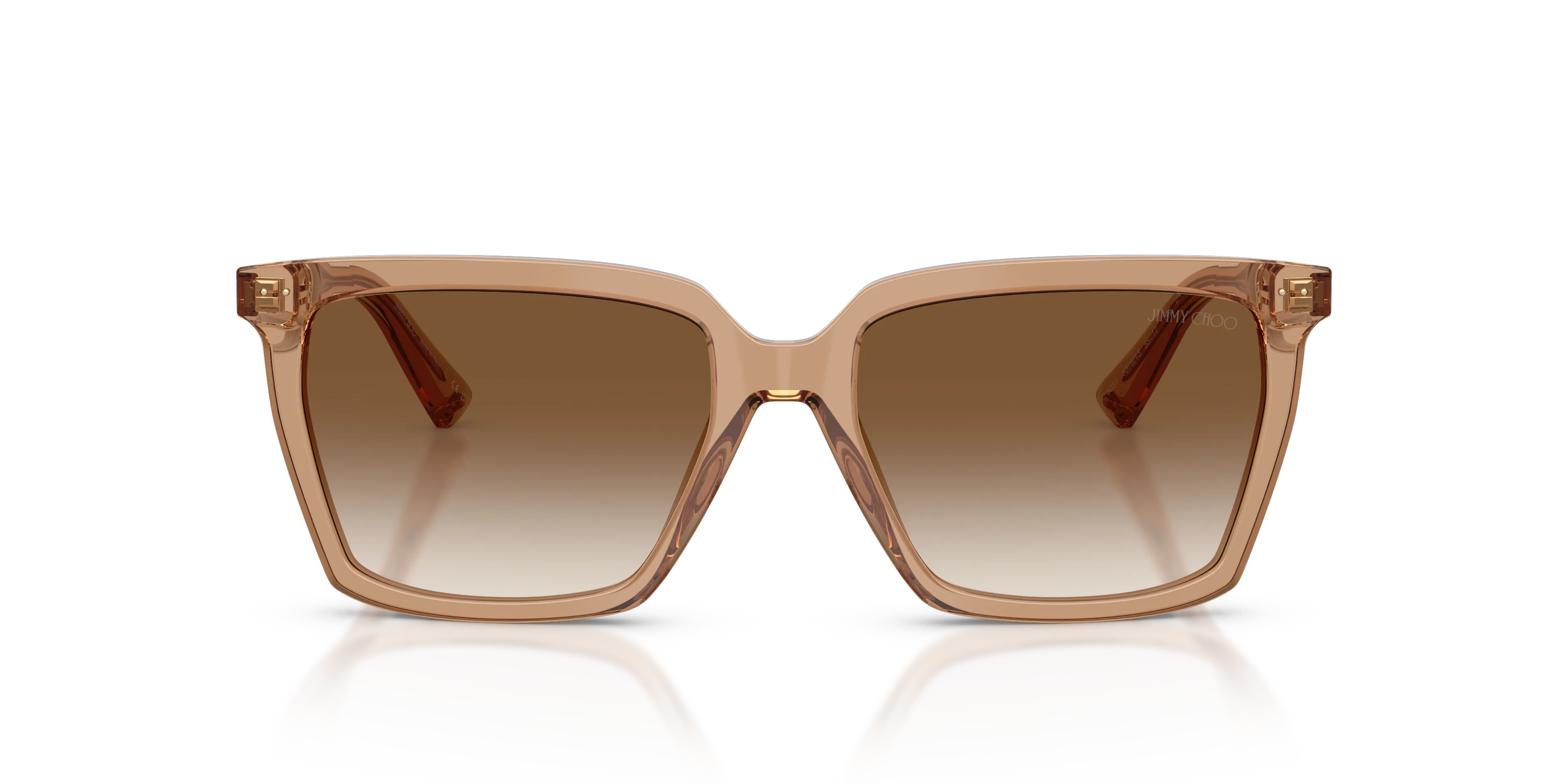 Jimmy Choo JC5051 507613 Occhiali da sole Acetato Marrone Marrone Squadrata Normale Sfumato - immagine 3