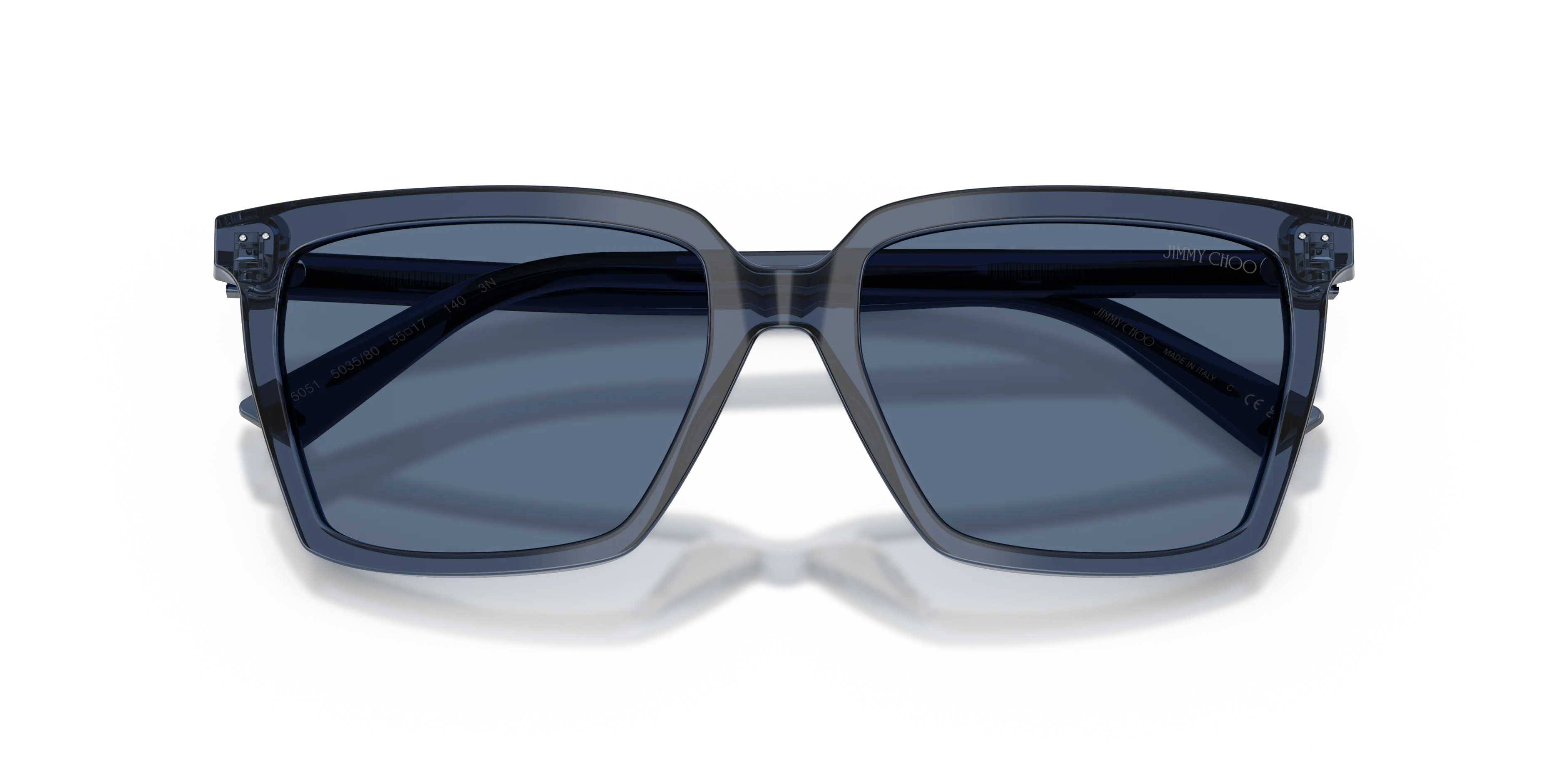 Jimmy Choo JC5051 503580 Occhiali da sole Acetato Blu Blu Squadrata Normale - immagine 2