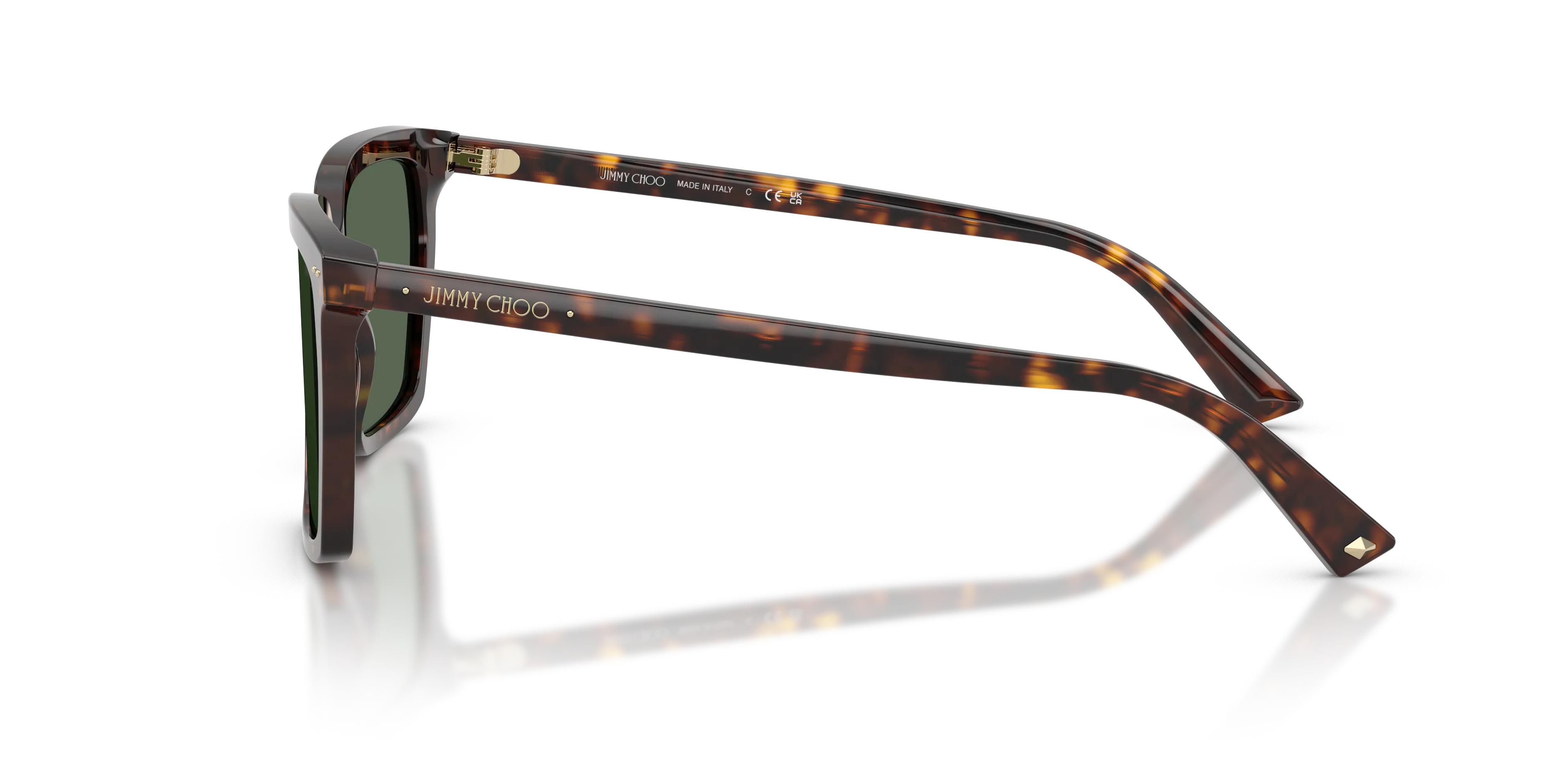 Jimmy Choo JC5051 500271 Occhiali da sole Acetato Tartaruga Verde Squadrata Normale - immagine 4