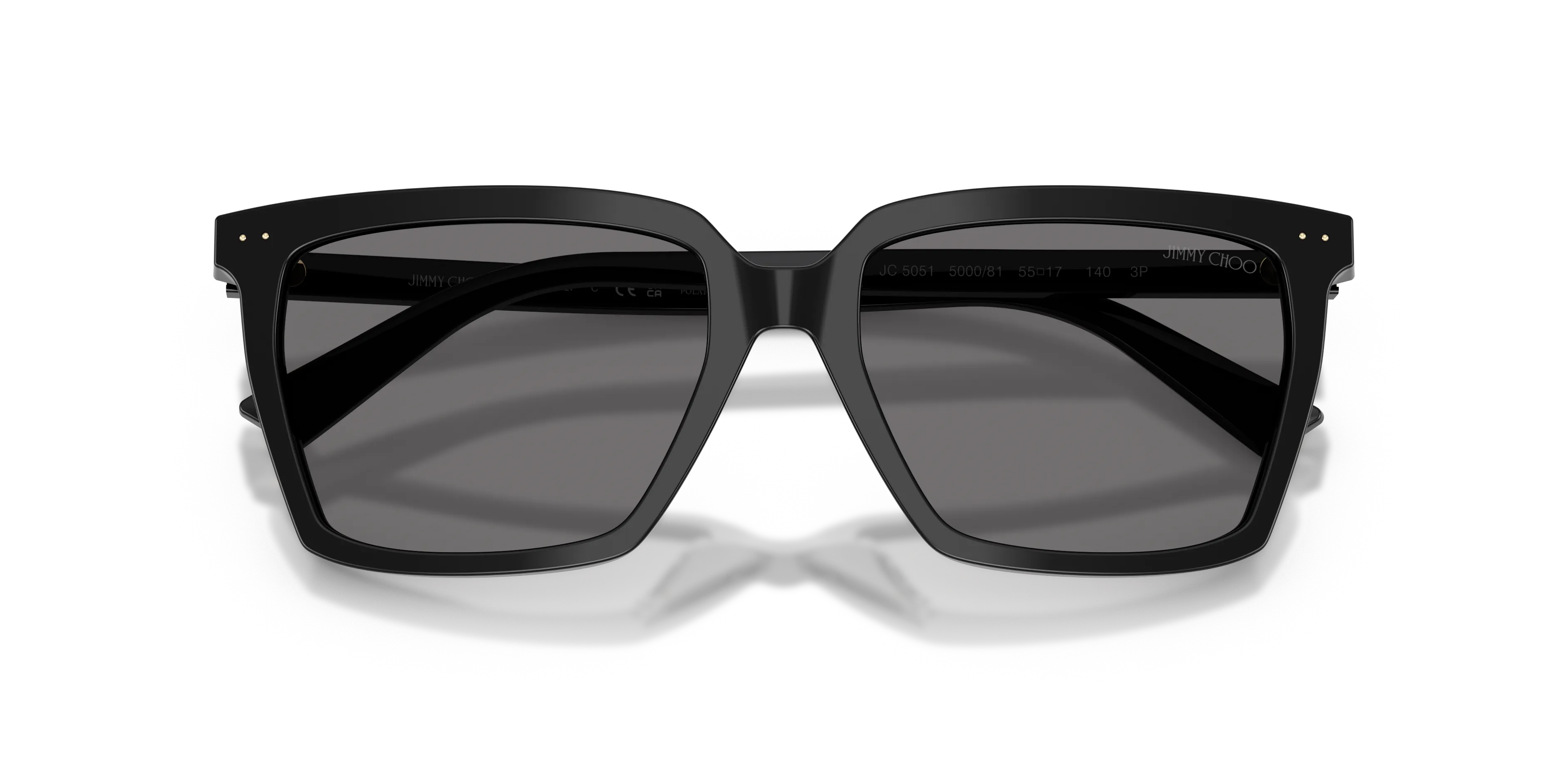Jimmy Choo JC5051 500081 Occhiali da sole Acetato Nero Squadrata Polarizzata - immagine 2