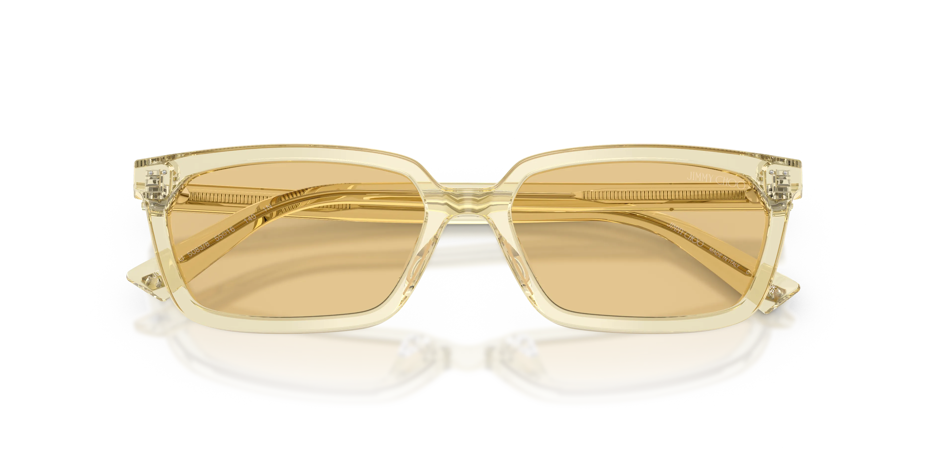 Jimmy Choo JC5050U 5083/8 Occhiali da sole Acetato Giallo Giallo Squadrata Normale - immagine 2