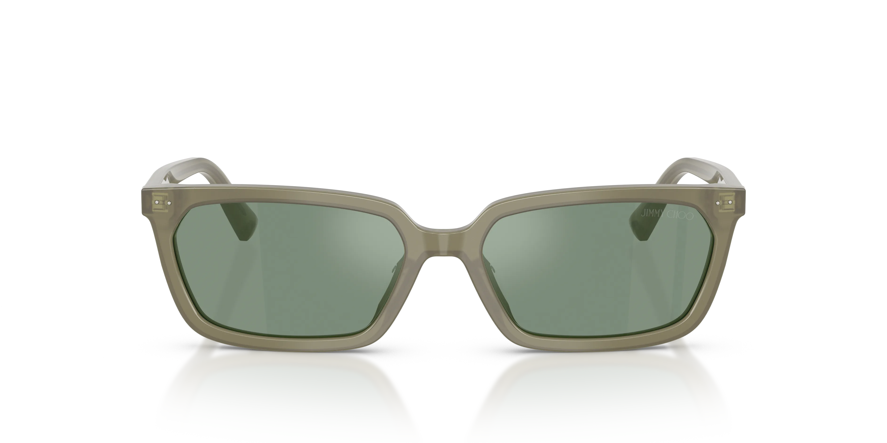 Jimmy Choo JC5050U 508230 Occhiali da sole Acetato Verde Verde Squadrata Normale Specchiato - immagine 3