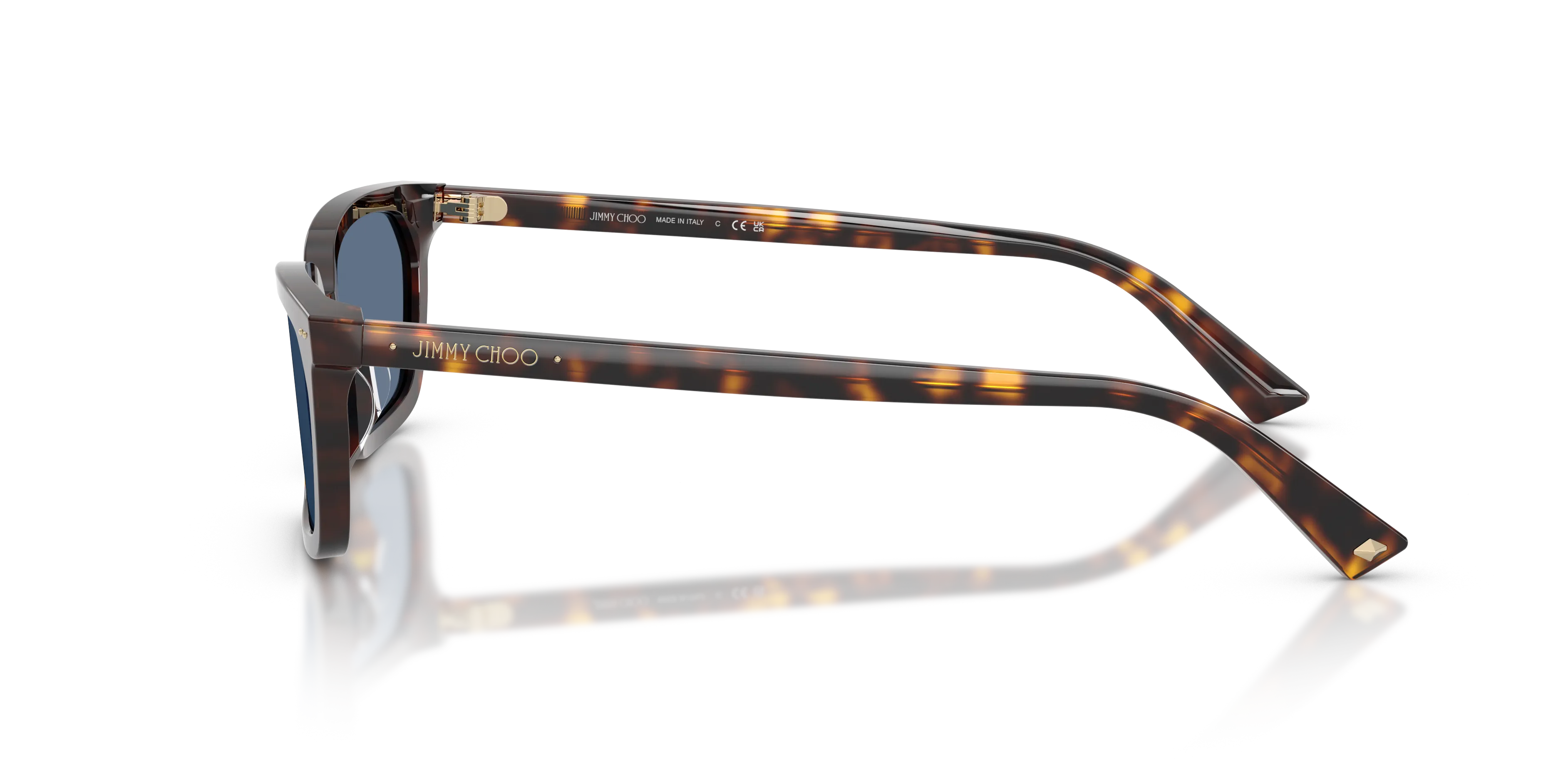 Jimmy Choo JC5050U 500280 Occhiali da sole Acetato Tartaruga Blu Squadrata Normale - immagine 4