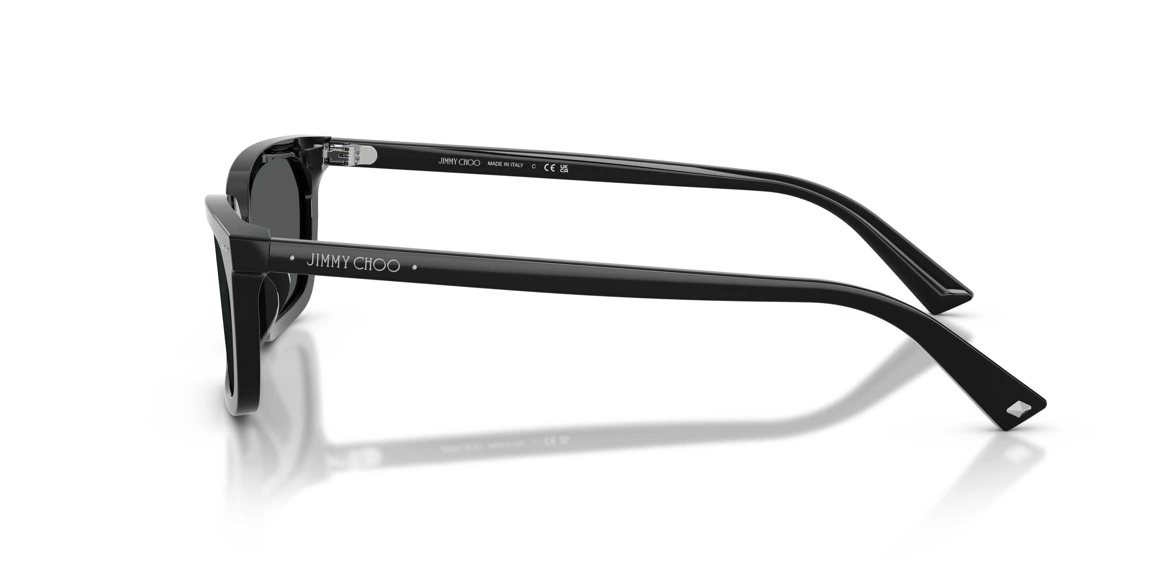Jimmy Choo JC5050U 500087 Occhiali da sole Acetato Nero Grigio Squadrata Normale - immagine 4
