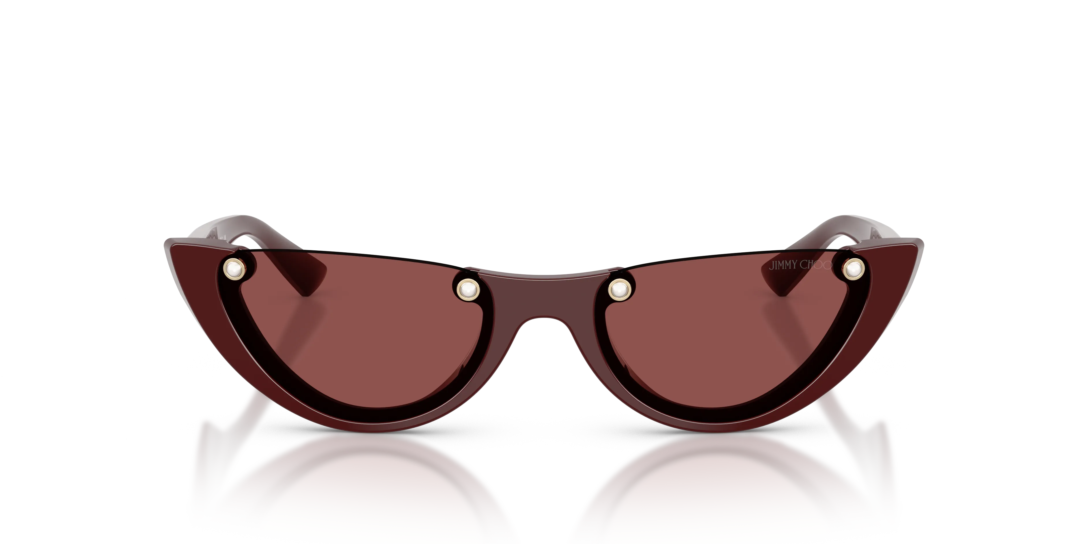 Jimmy Choo JC5049HU 505775 Occhiali da sole Acetato Rosso Viola Rotonda Normale - immagine 3
