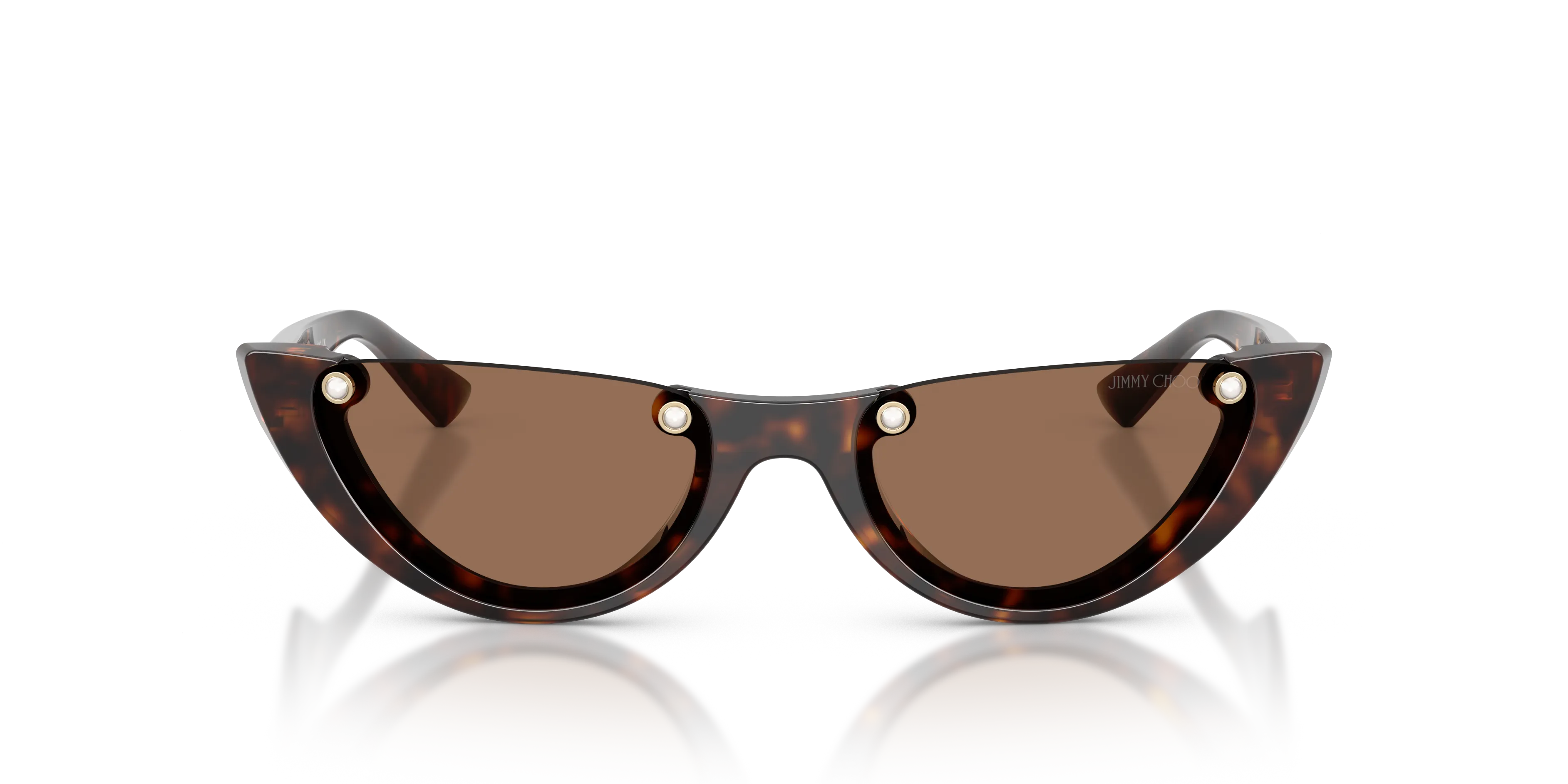 Jimmy Choo JC5049HU 500273 Occhiali da sole Acetato Tartaruga Marrone Rotonda Normale - immagine 3