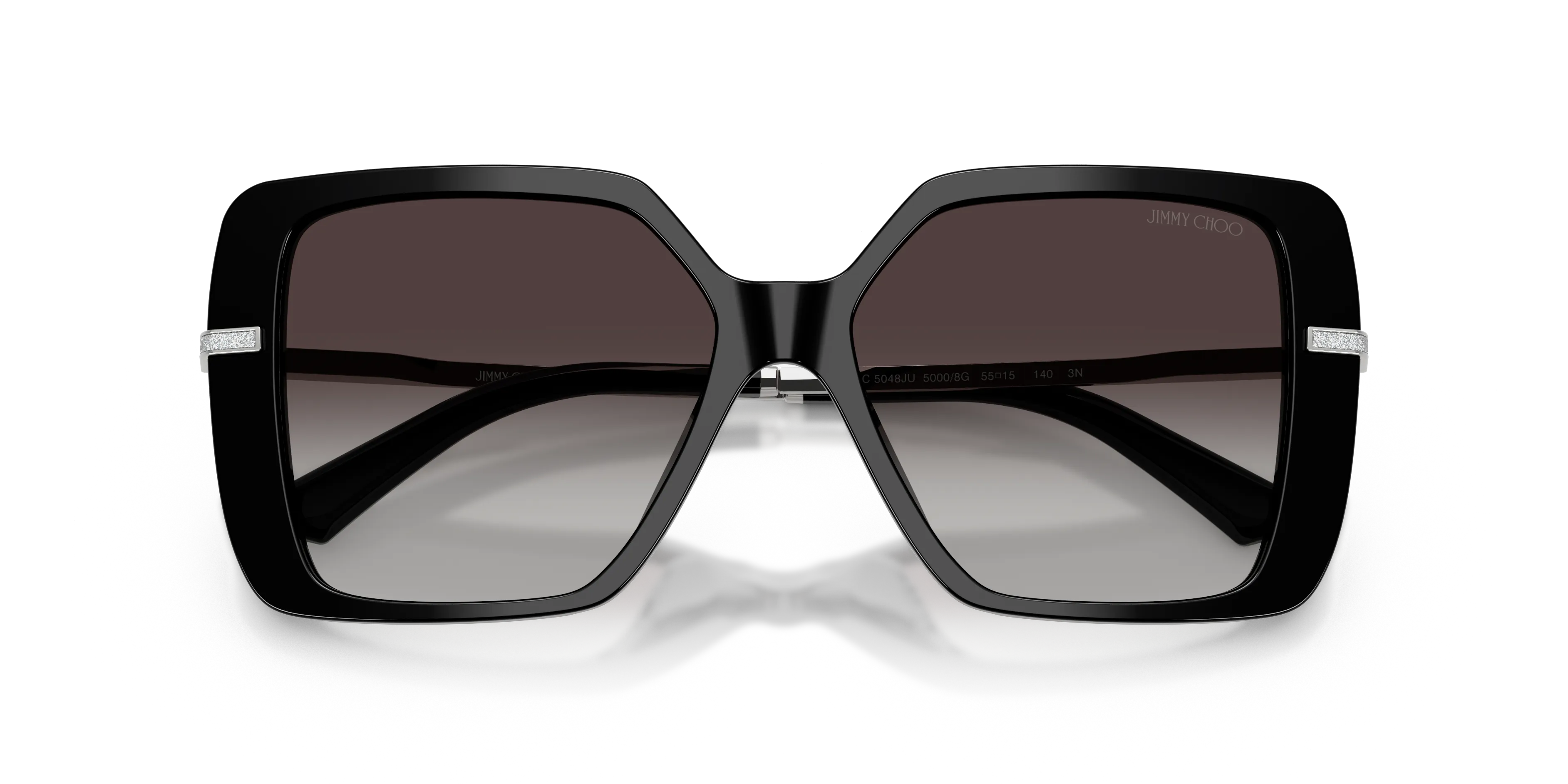 Jimmy Choo JC5048JU 50008G Occhiali da sole Acetato Nero Squadrata Normale Sfumato - immagine 2