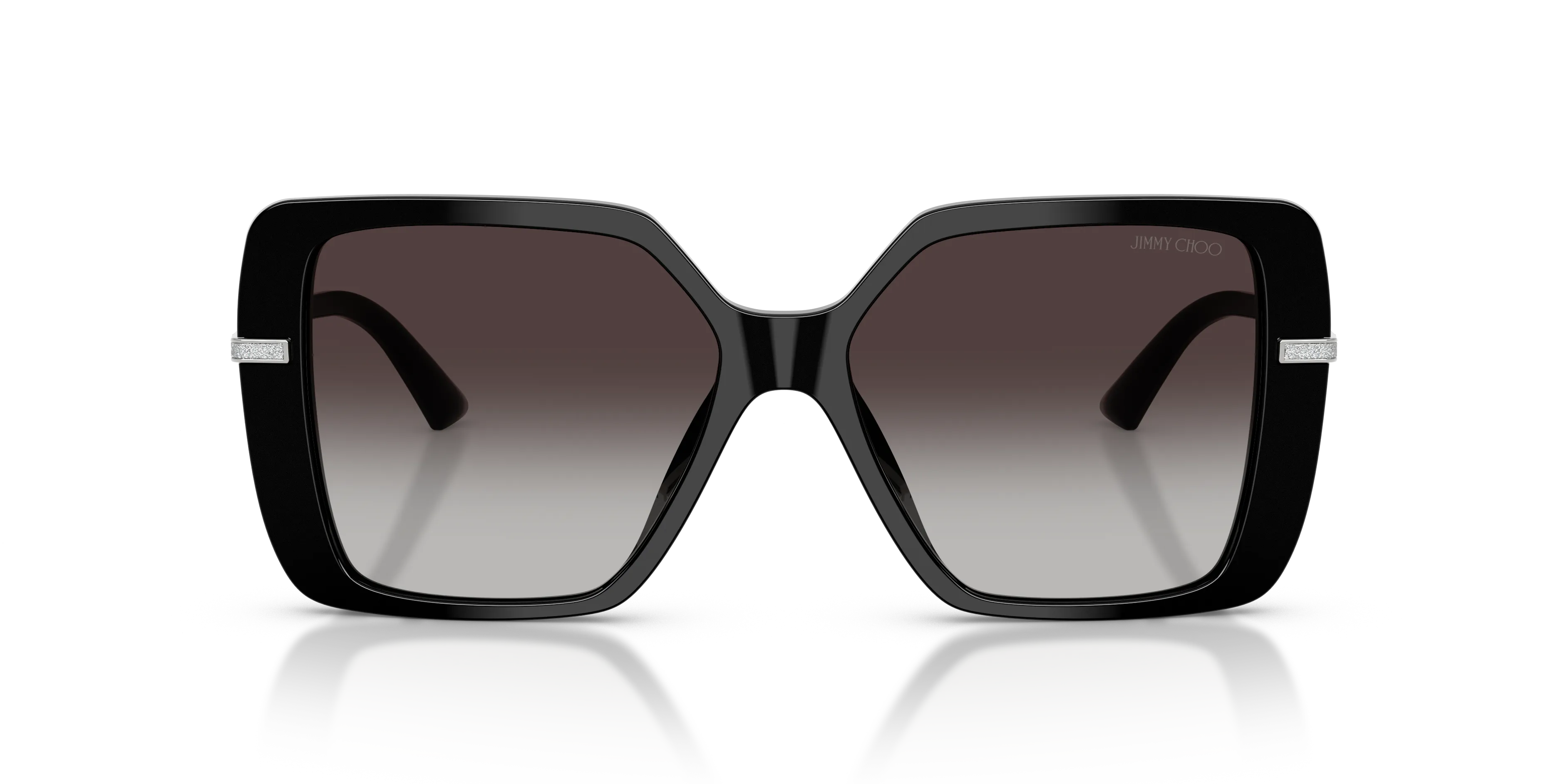 Jimmy Choo JC5048JU 50008G Occhiali da sole Acetato Nero Squadrata Normale Sfumato - immagine 3