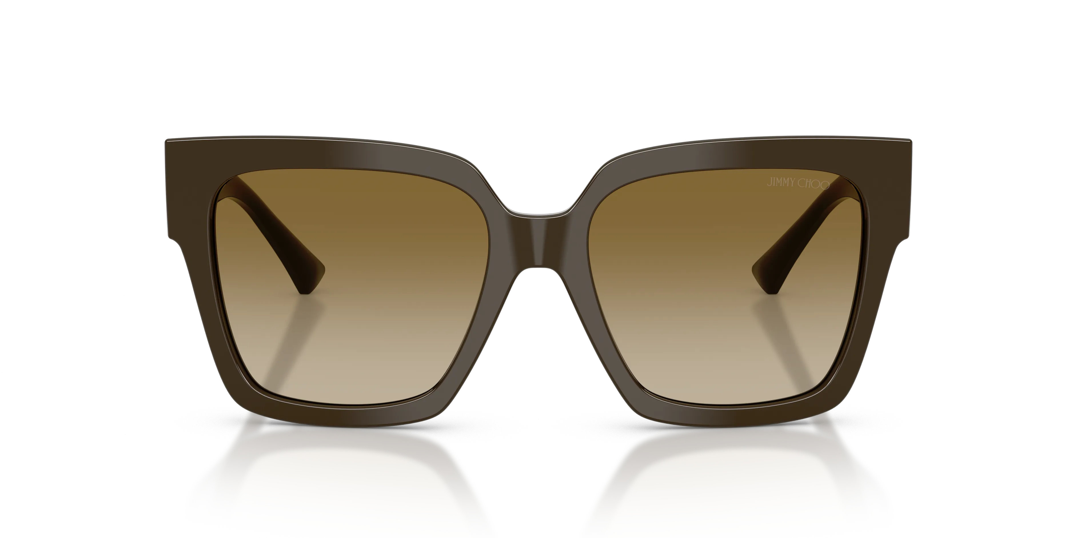 Jimmy Choo JC5047B 506013 Occhiali da sole Acetato Verde Marrone Squadrata Normale Sfumato - immagine 3