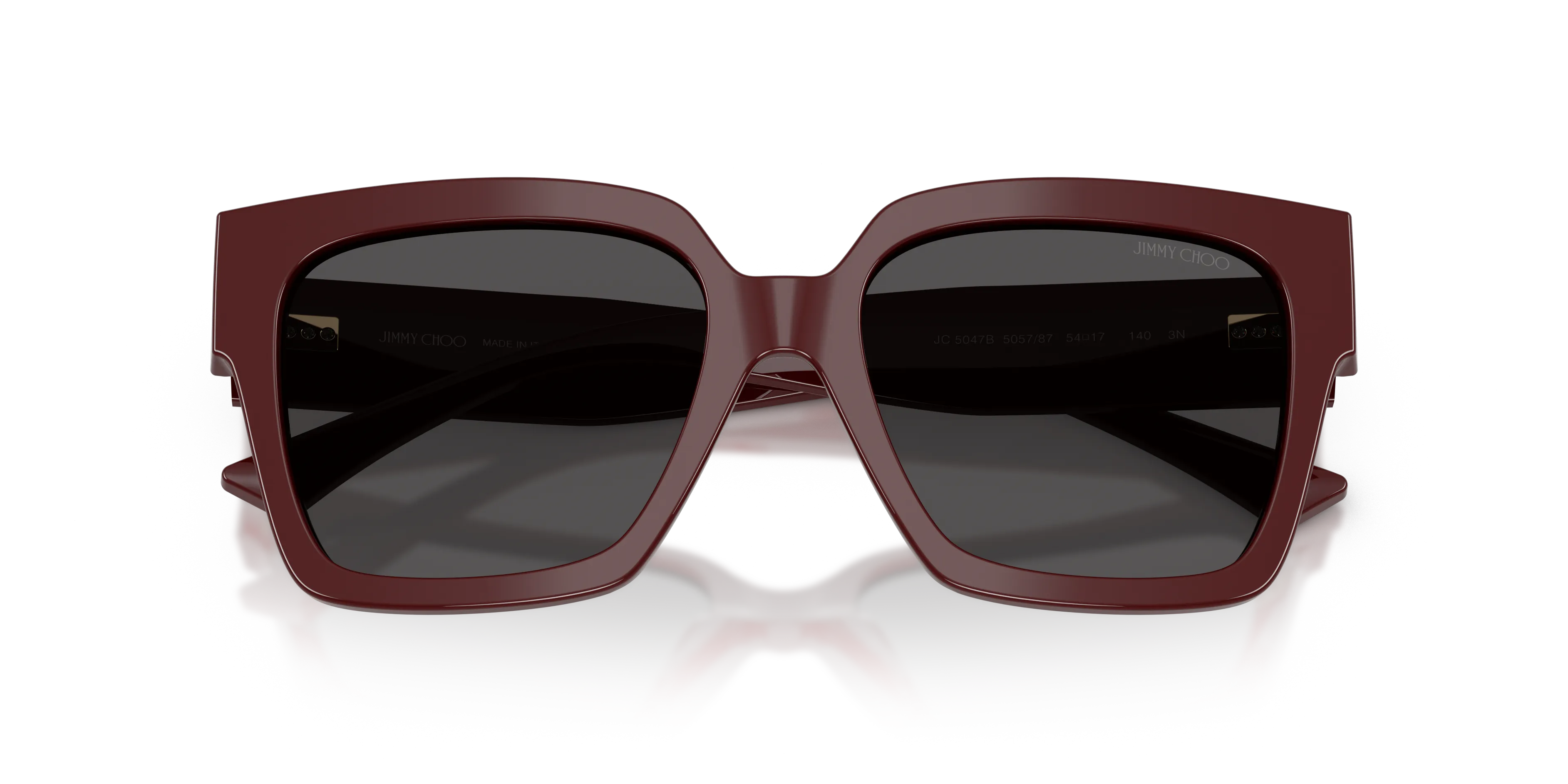 Jimmy Choo JC5047B 505787 Occhiali da sole Acetato Rosso Grigio Squadrata Normale - immagine 2