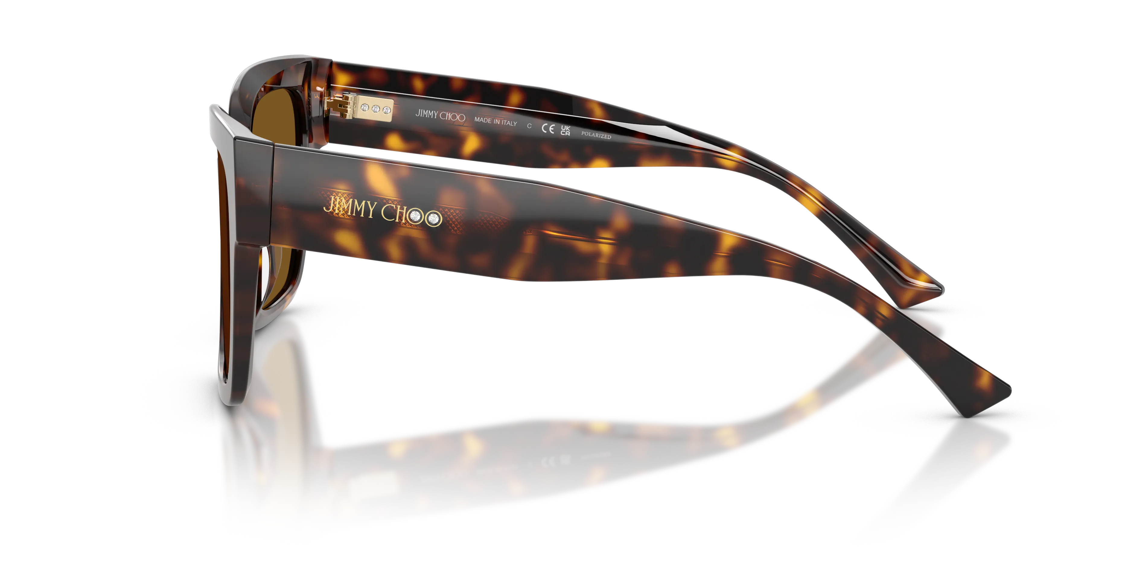 Jimmy Choo JC5047B 500283 Occhiali da sole Acetato Tartaruga Squadrata Polarizzata - immagine 4