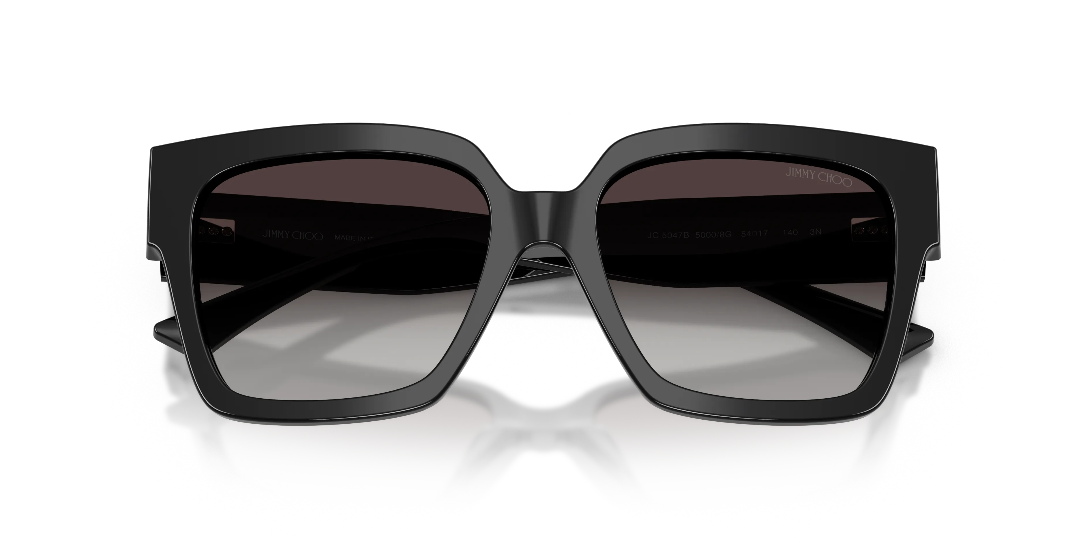 Jimmy Choo JC5047B 50008G Occhiali da sole Acetato Nero Squadrata Normale Sfumato - immagine 2