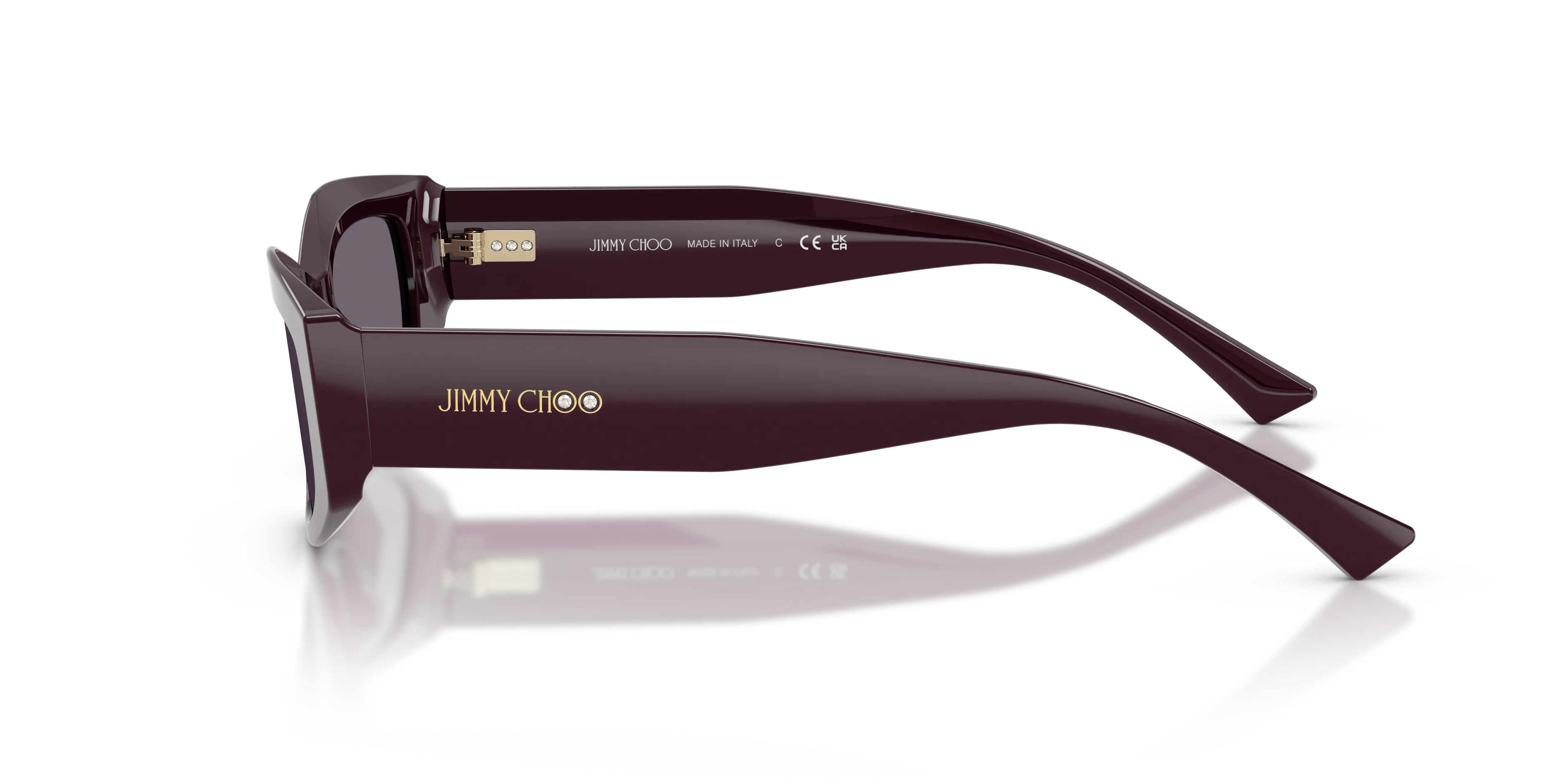 Jimmy Choo JC5046BU 50751A Occhiali da sole Acetato Viola Viola Geometrica Normale - immagine 4