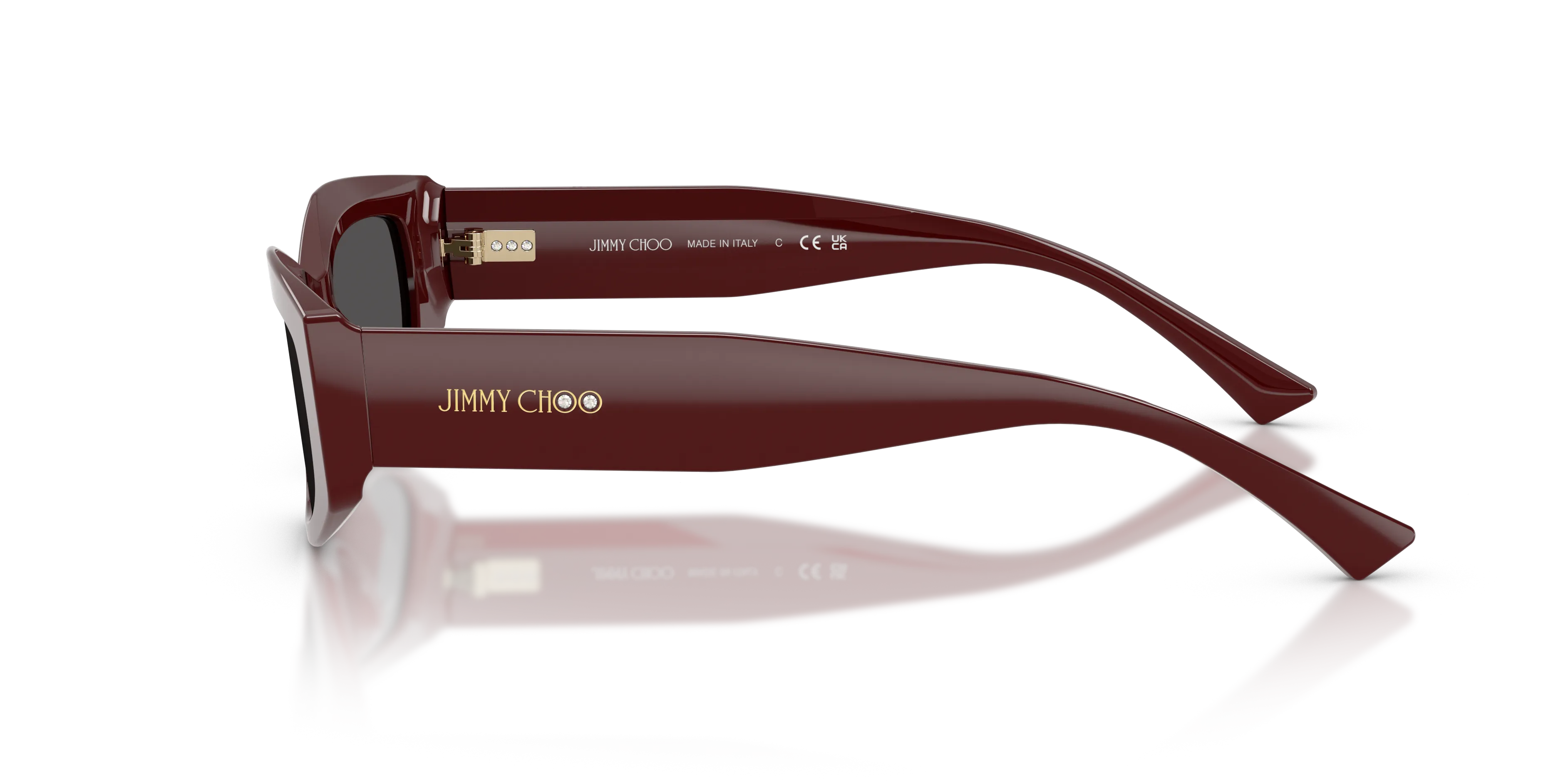 Jimmy Choo JC5046BU 505787 Occhiali da sole Acetato Rosso Grigio Geometrica Normale - immagine 4