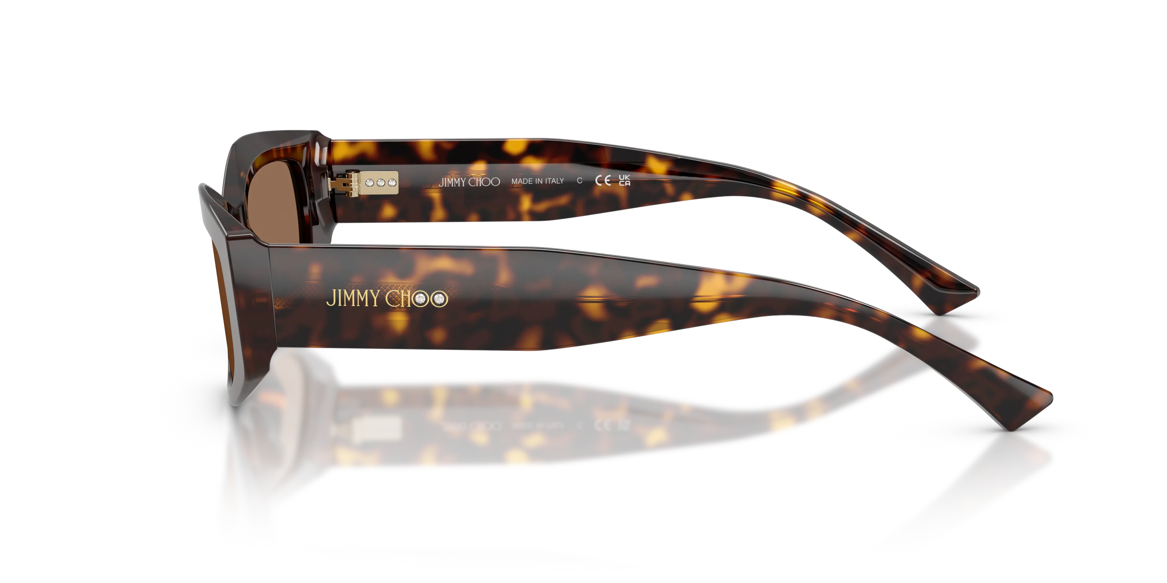 Jimmy Choo JC5046BU 500273 Occhiali da sole Acetato Tartaruga Marrone Geometrica Normale - immagine 4