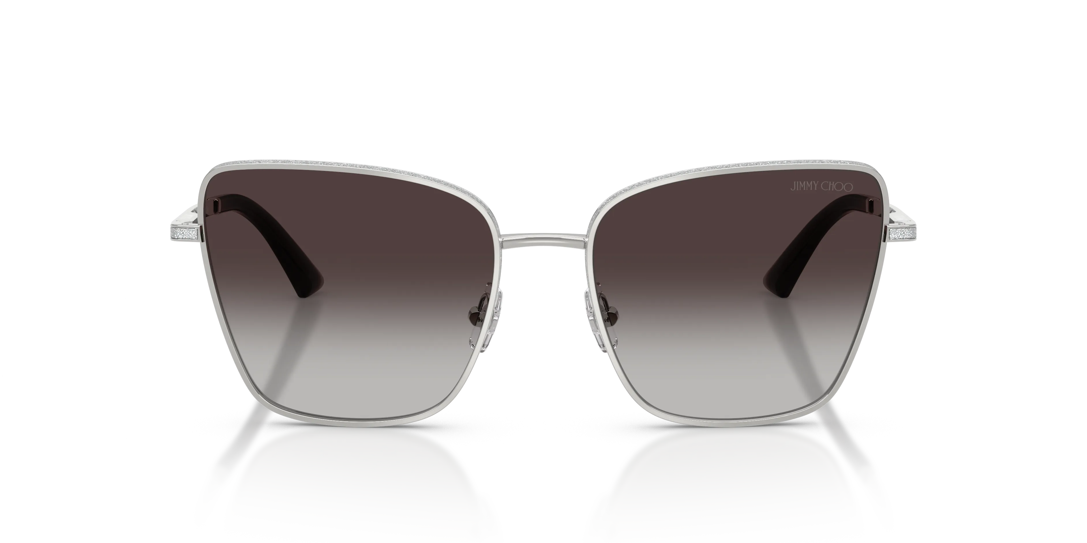 Jimmy Choo JC4023J 30028G Occhiali da sole Metallo Argento Squadrata Normale Sfumato - immagine 3