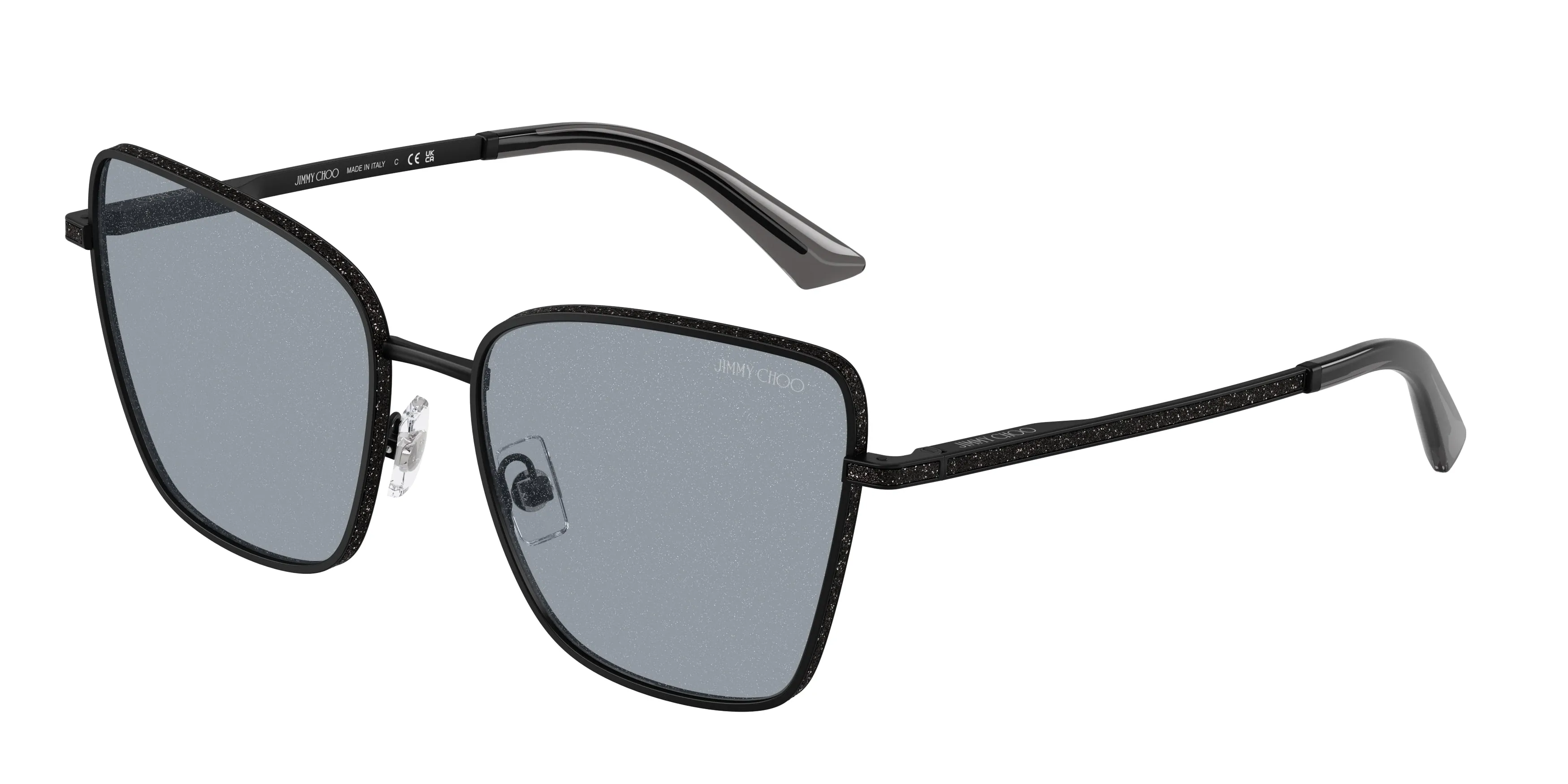Jimmy Choo JC4023J 30014R Occhiali da sole Metallo Nero Grigio Squadrata Normale - immagine 1