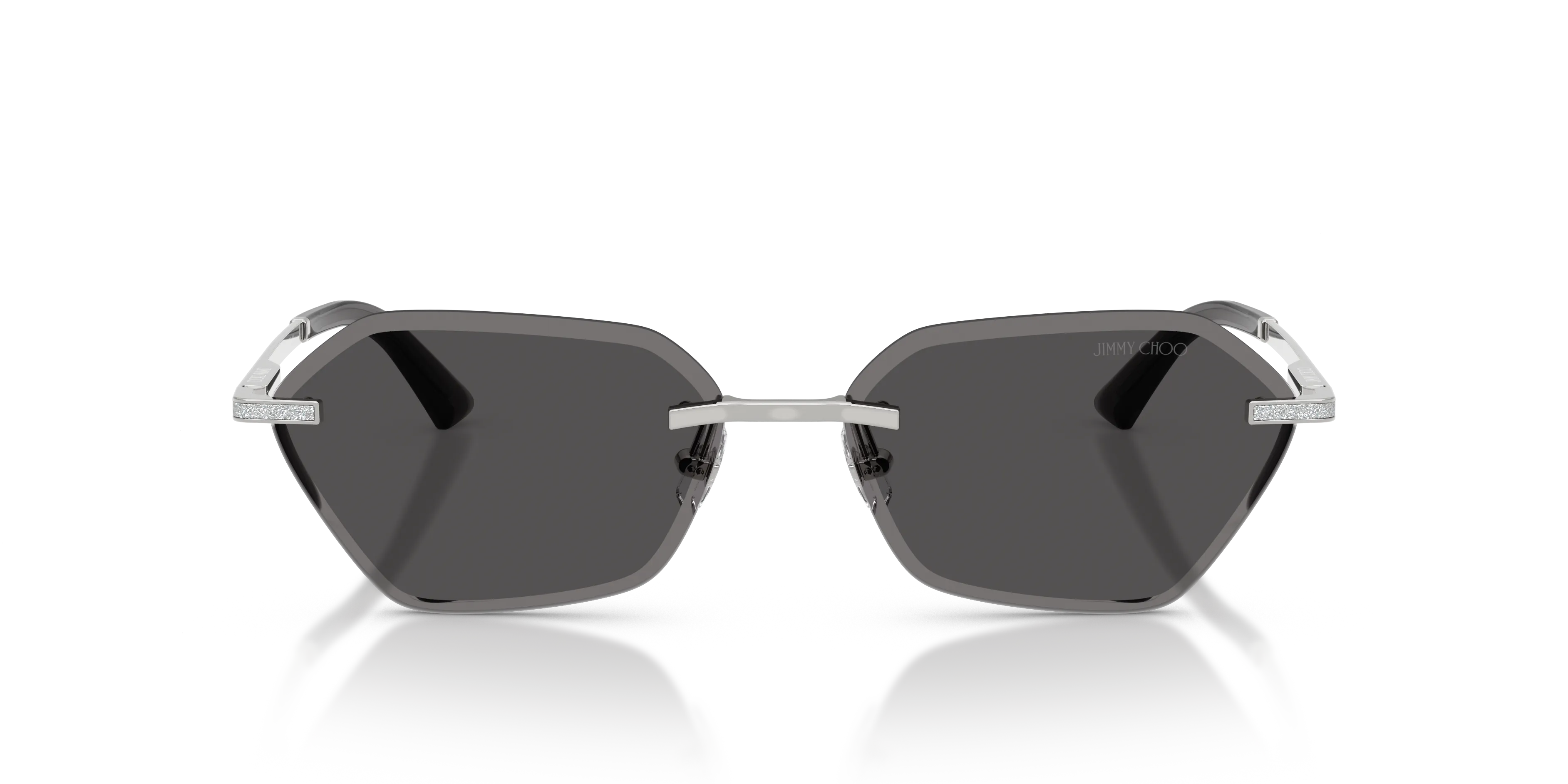 Jimmy Choo JC4022J 300287 Occhiali da sole Metallo Argento Grigio Geometrica Normale - immagine 3